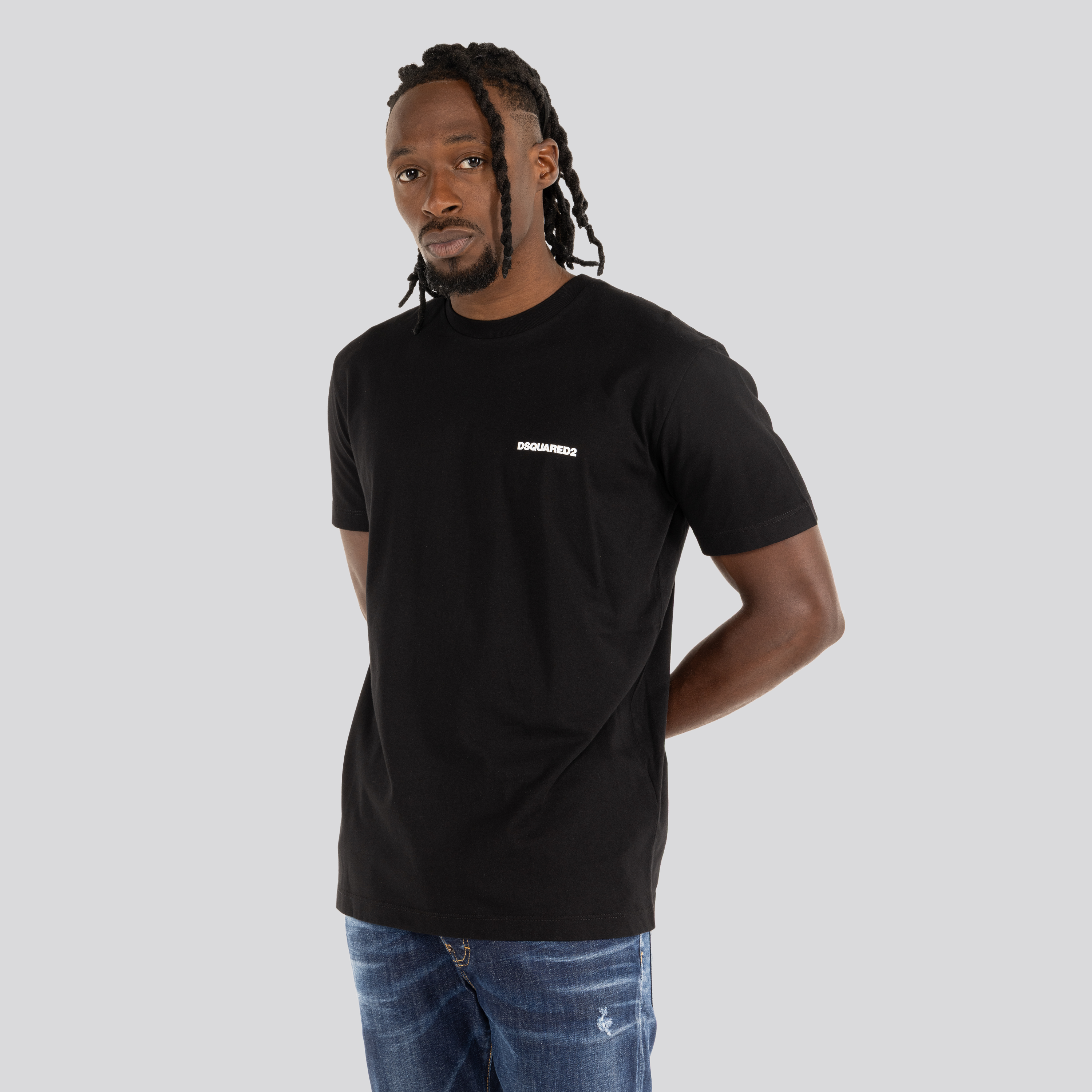 Camiseta Negra Dsquared2 Chest Logo