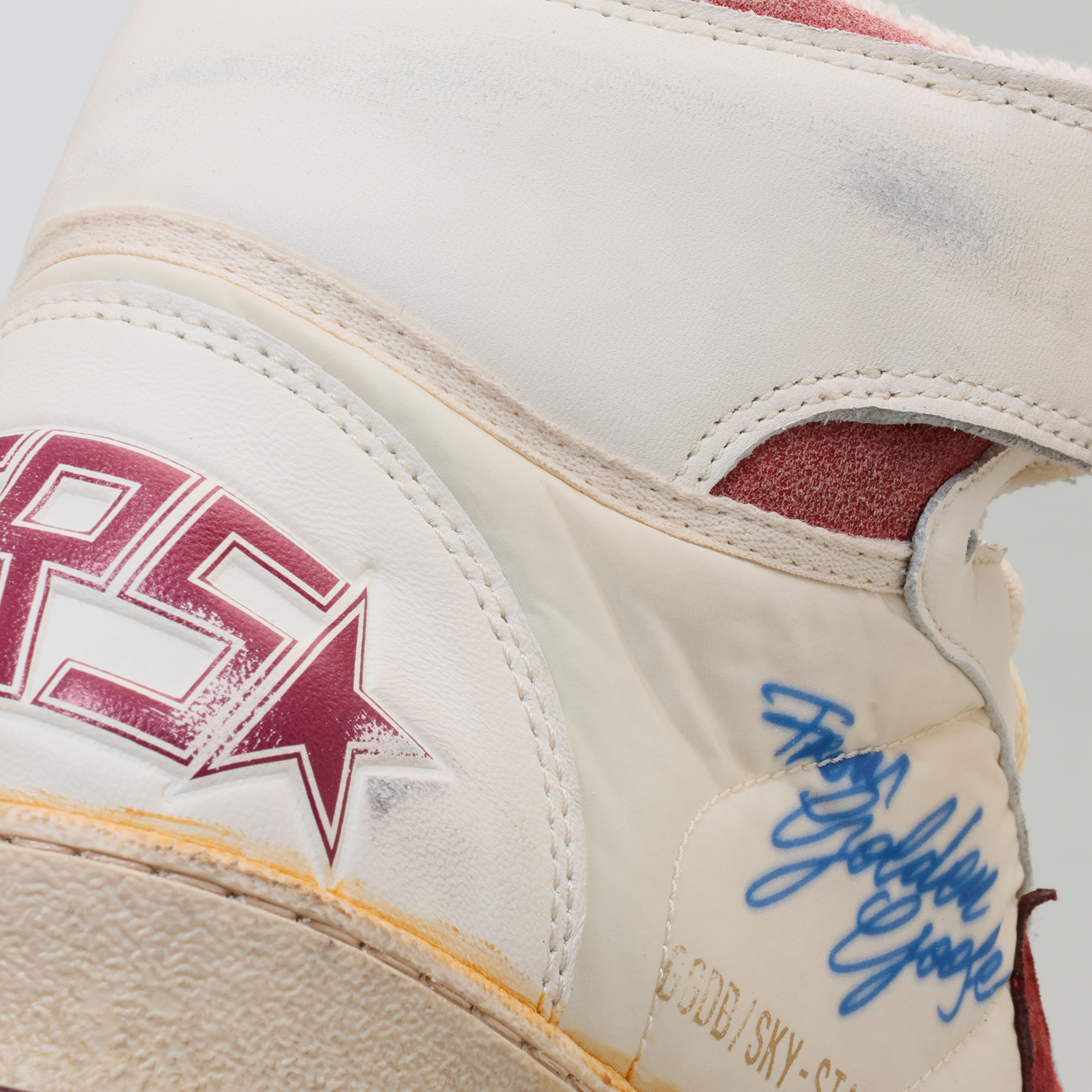 Botas Blancas Golden Goose Rojo Sky Star Nylon