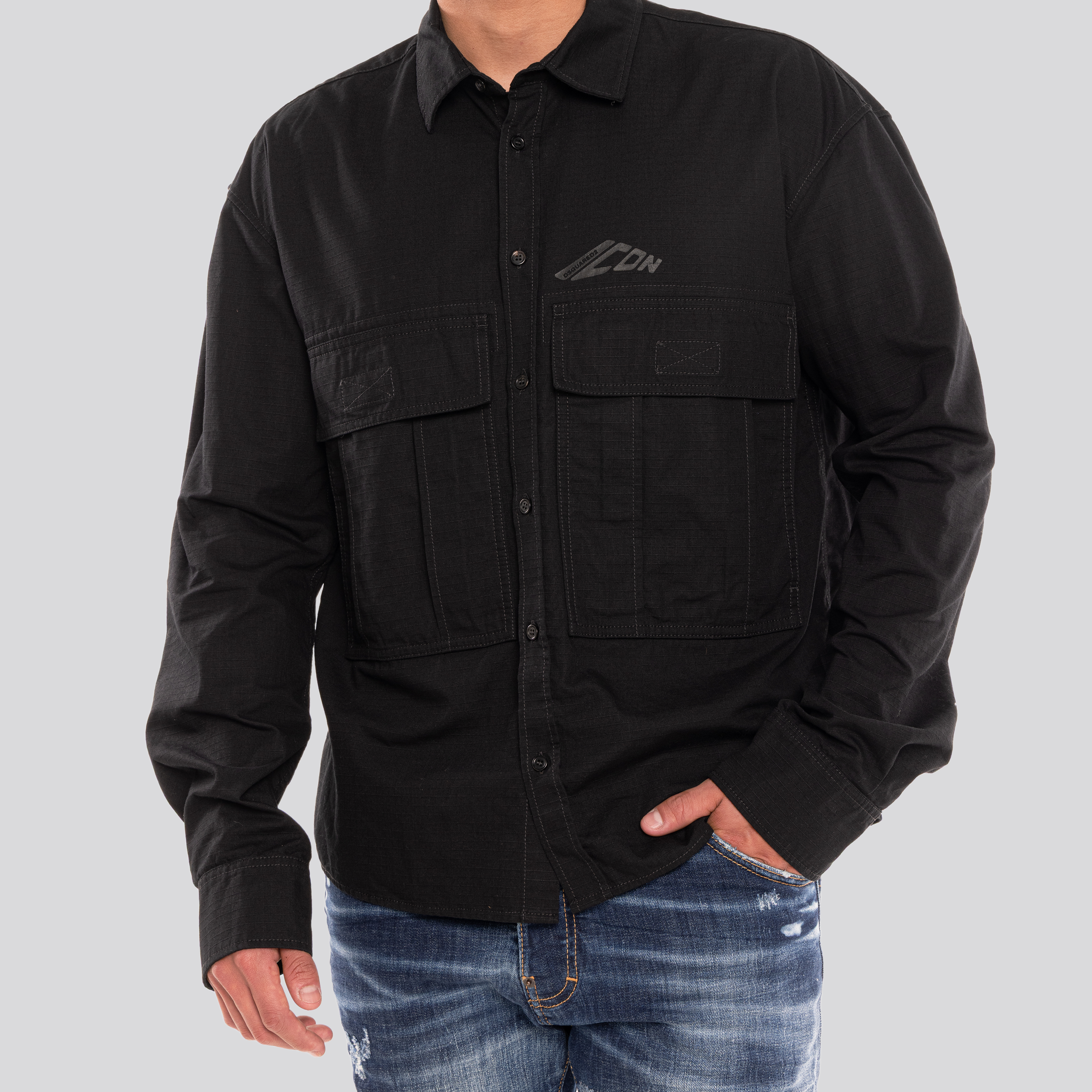 Camisa Negra Dsquared2 Icon