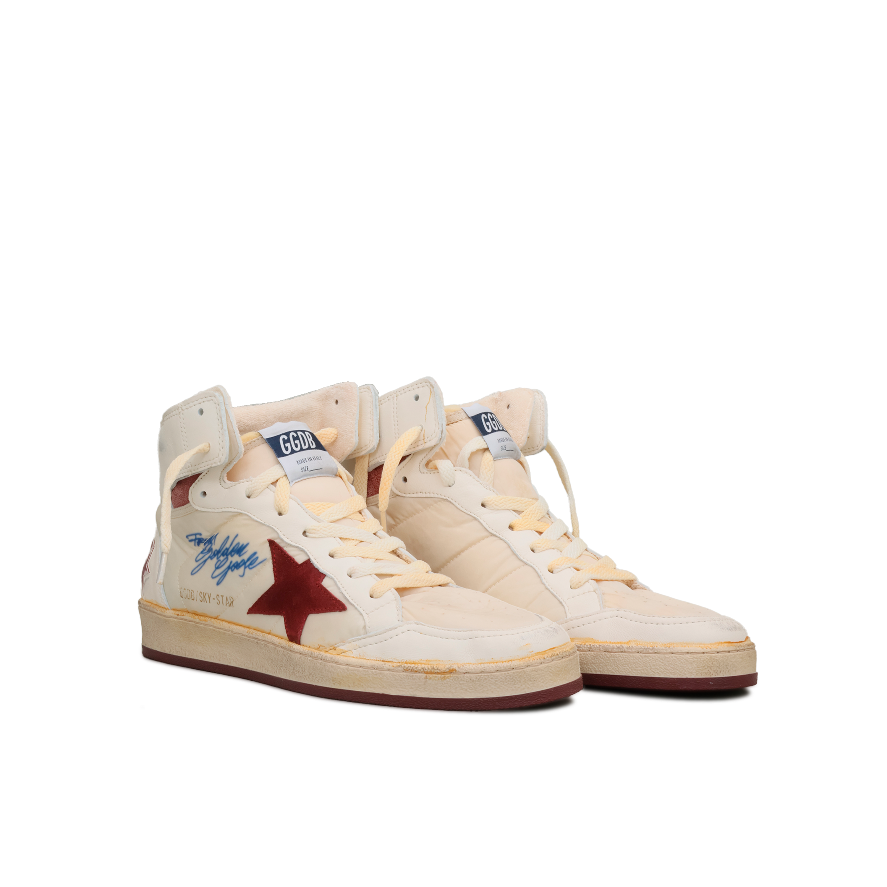 Botas Blancas Golden Goose Rojo Sky Star Nylon