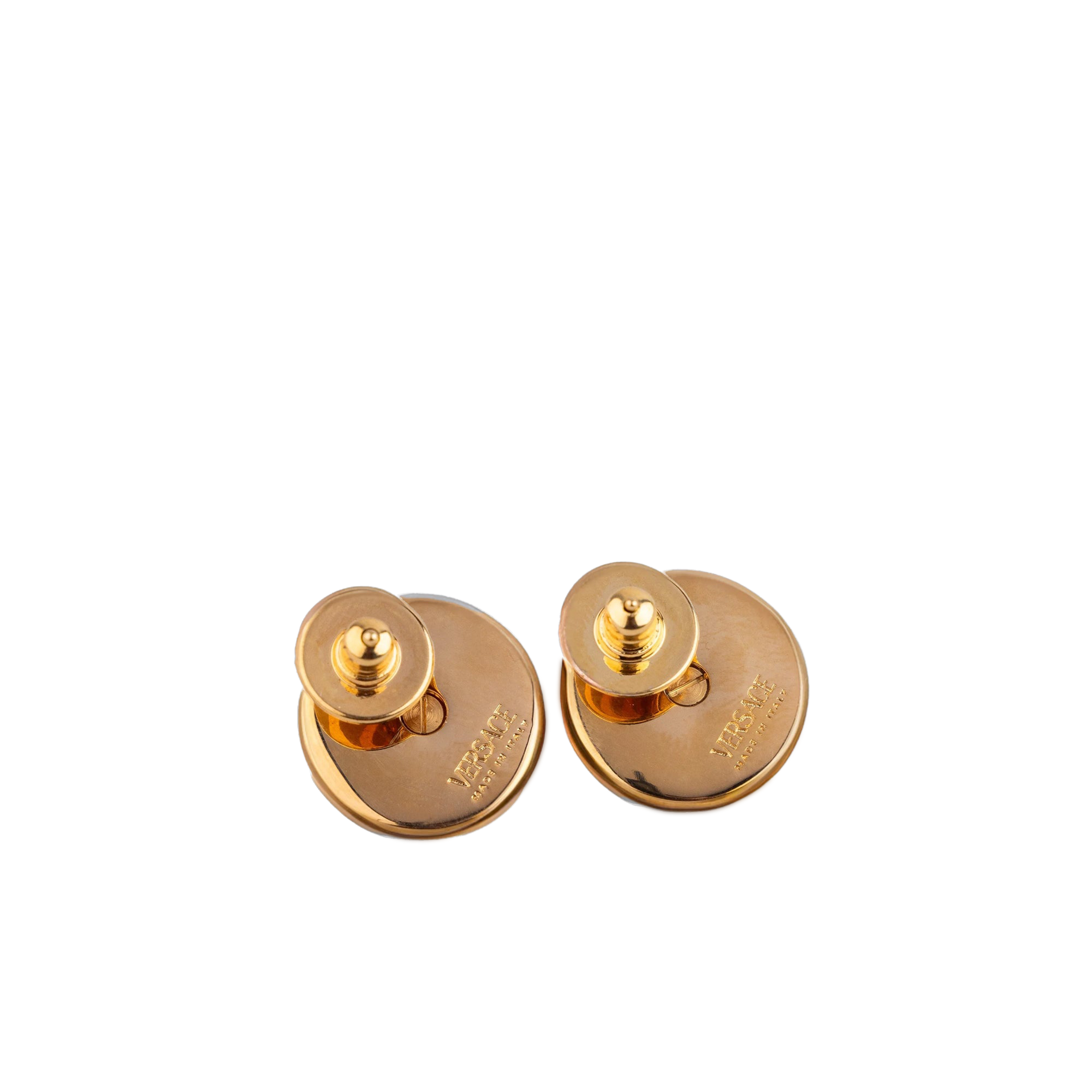 Aretes Dorados Silver Versace Medusa