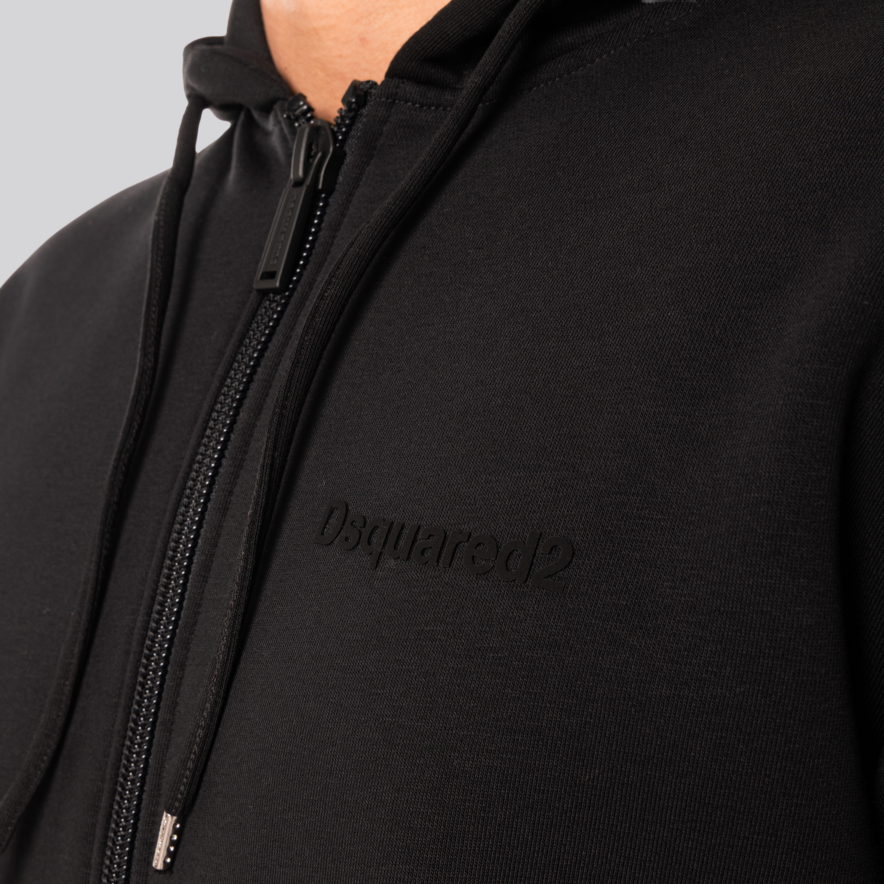 Chaqueta Negra Dsquared2 Zip