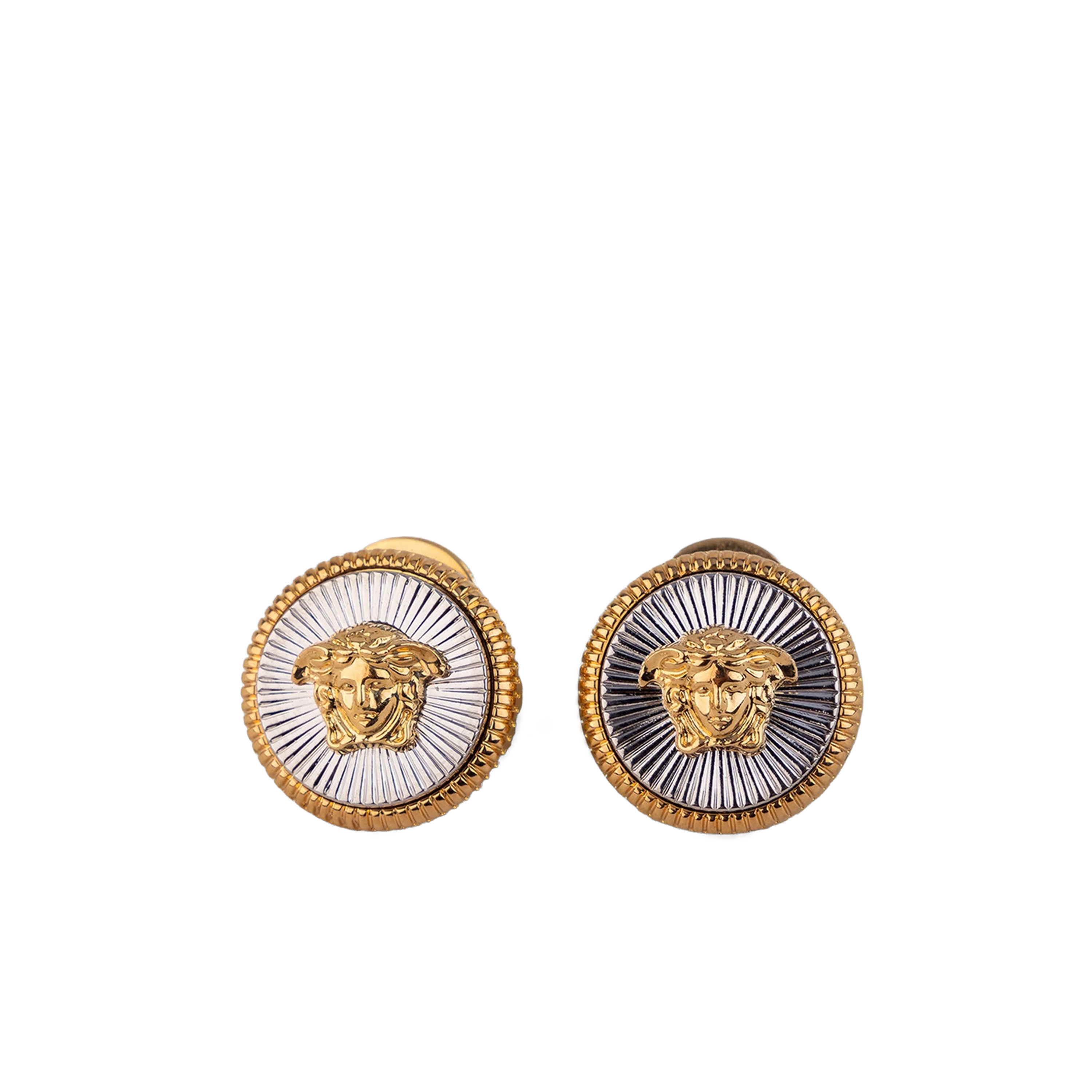 Aretes Dorados Silver Versace Medusa