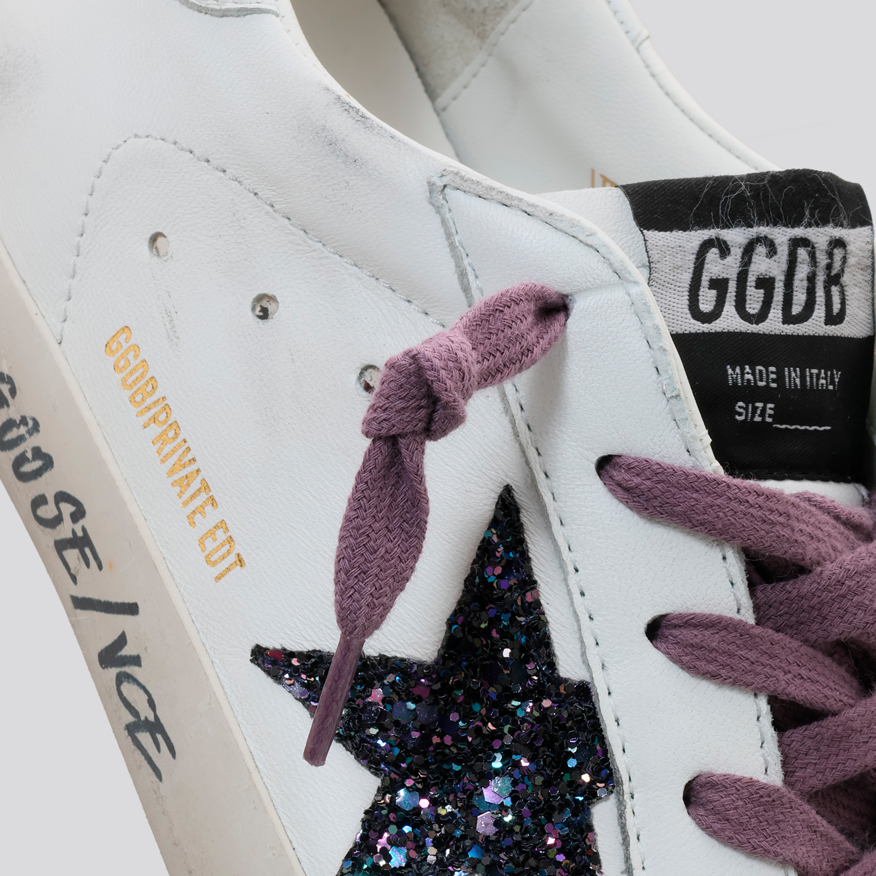 Sneakers Blancos Golden Goose Super-Star Nappa Star Glitter