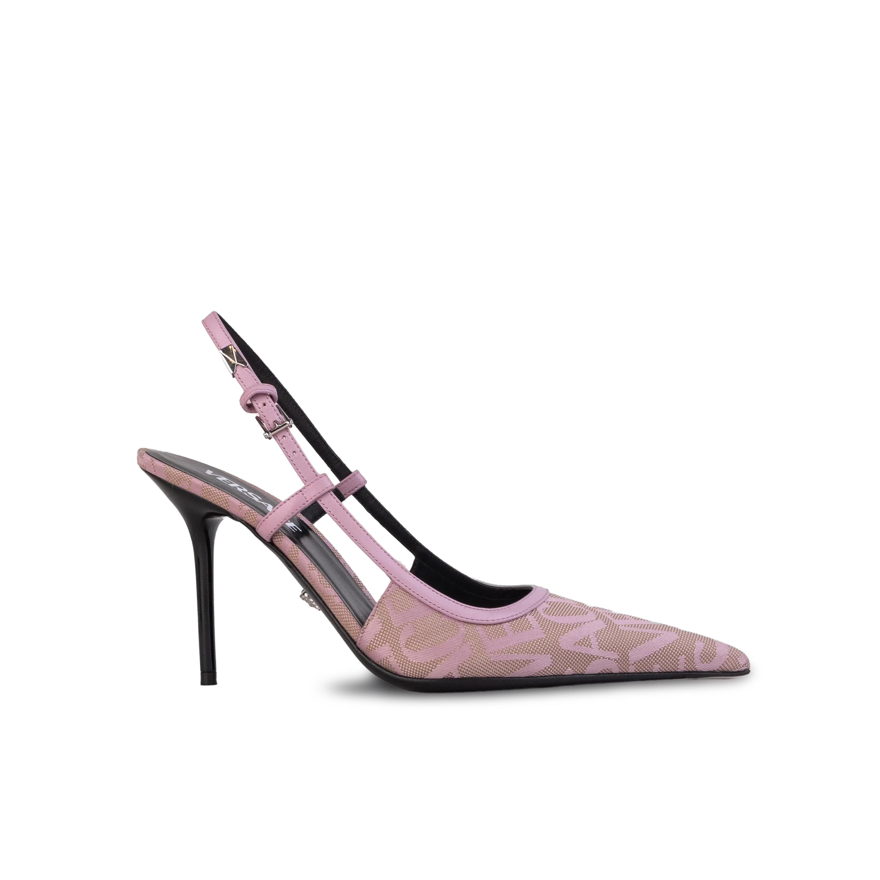 Tacones Rosados Versace Monogram 105 mm