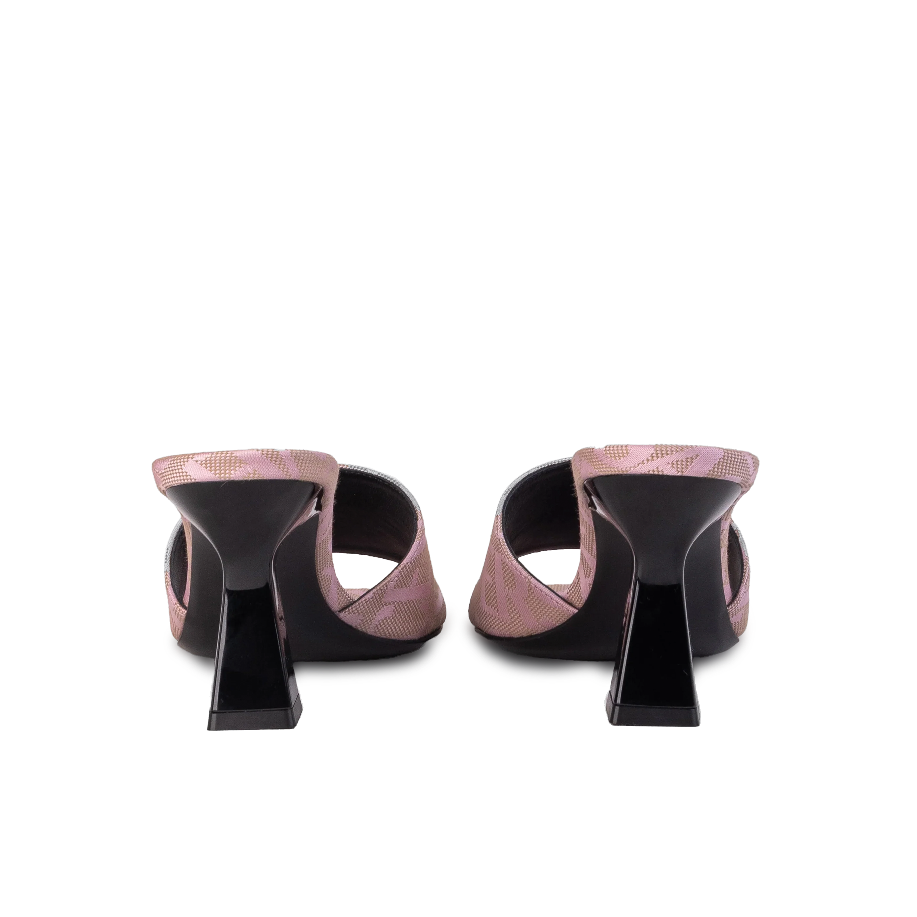 Sandalias de Tacón Rosadas Versace Monogram 80 mm