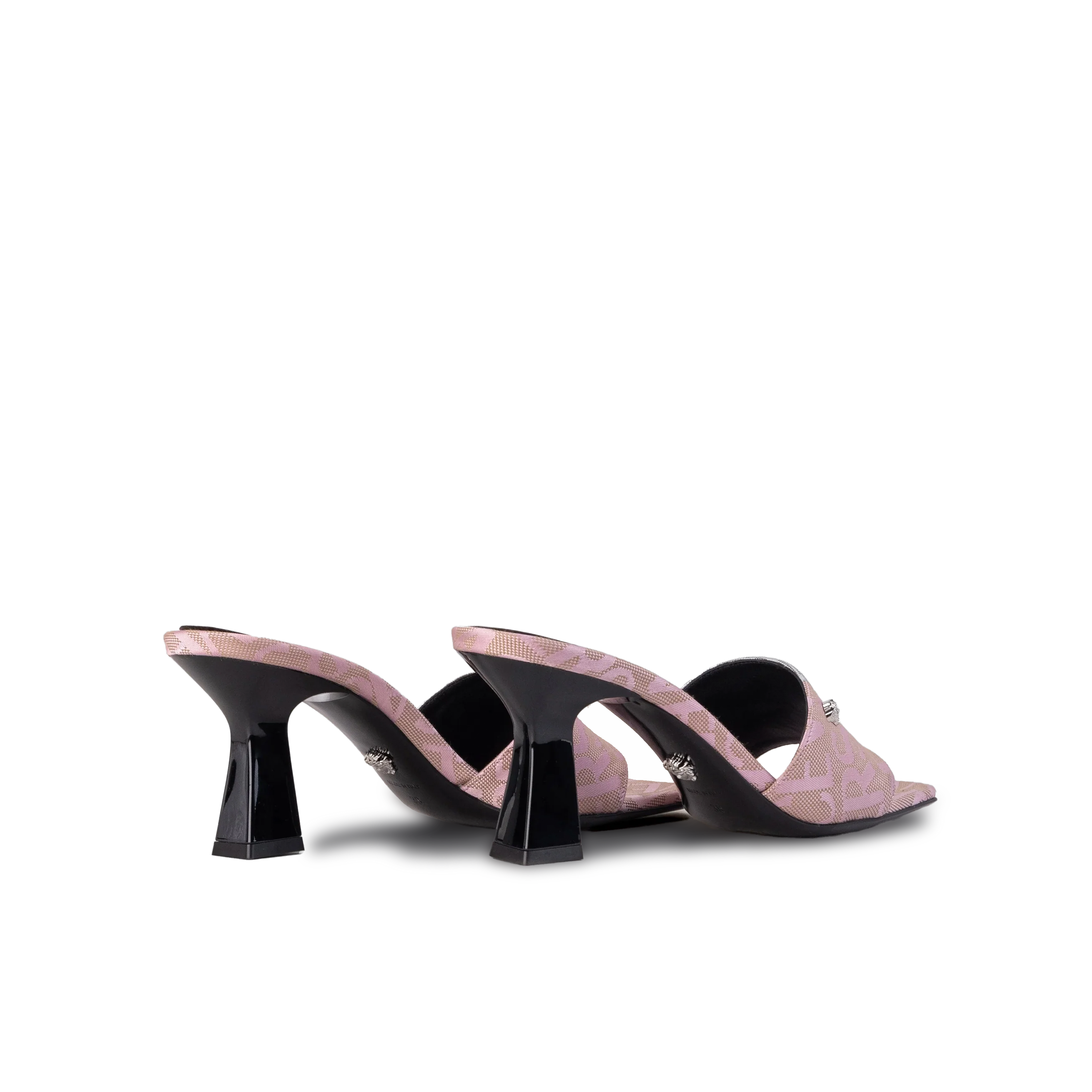Sandalias de Tacón Rosadas Versace Monogram 80 mm
