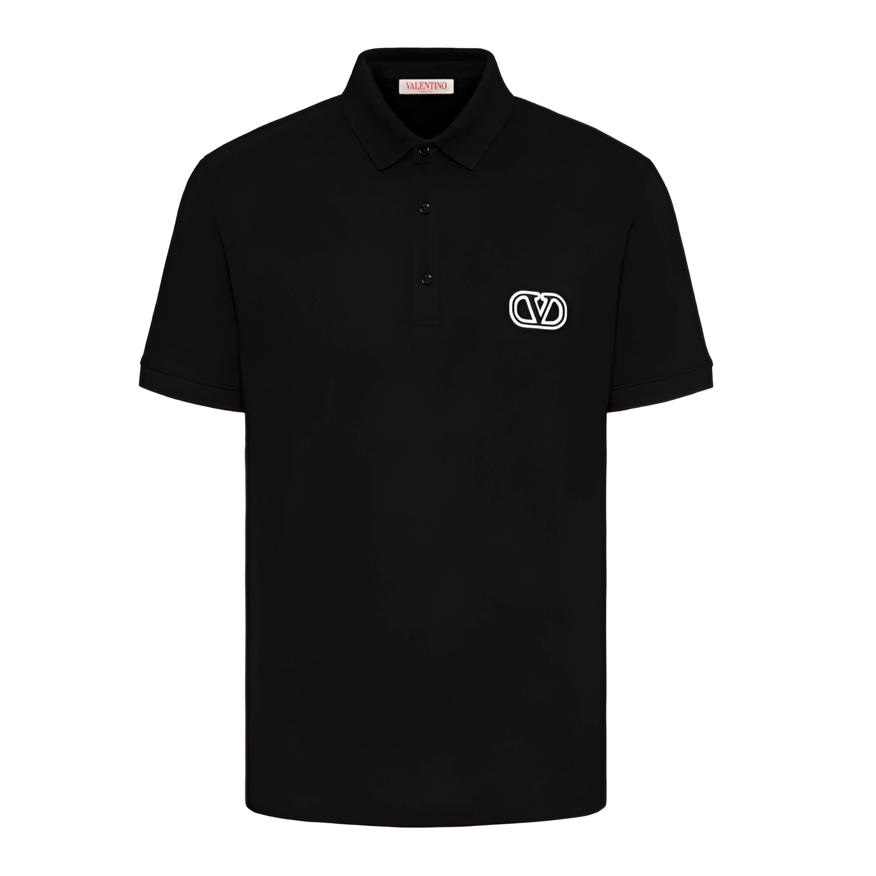 Camiseta Tipo Polo Negro Valentino Vlogo