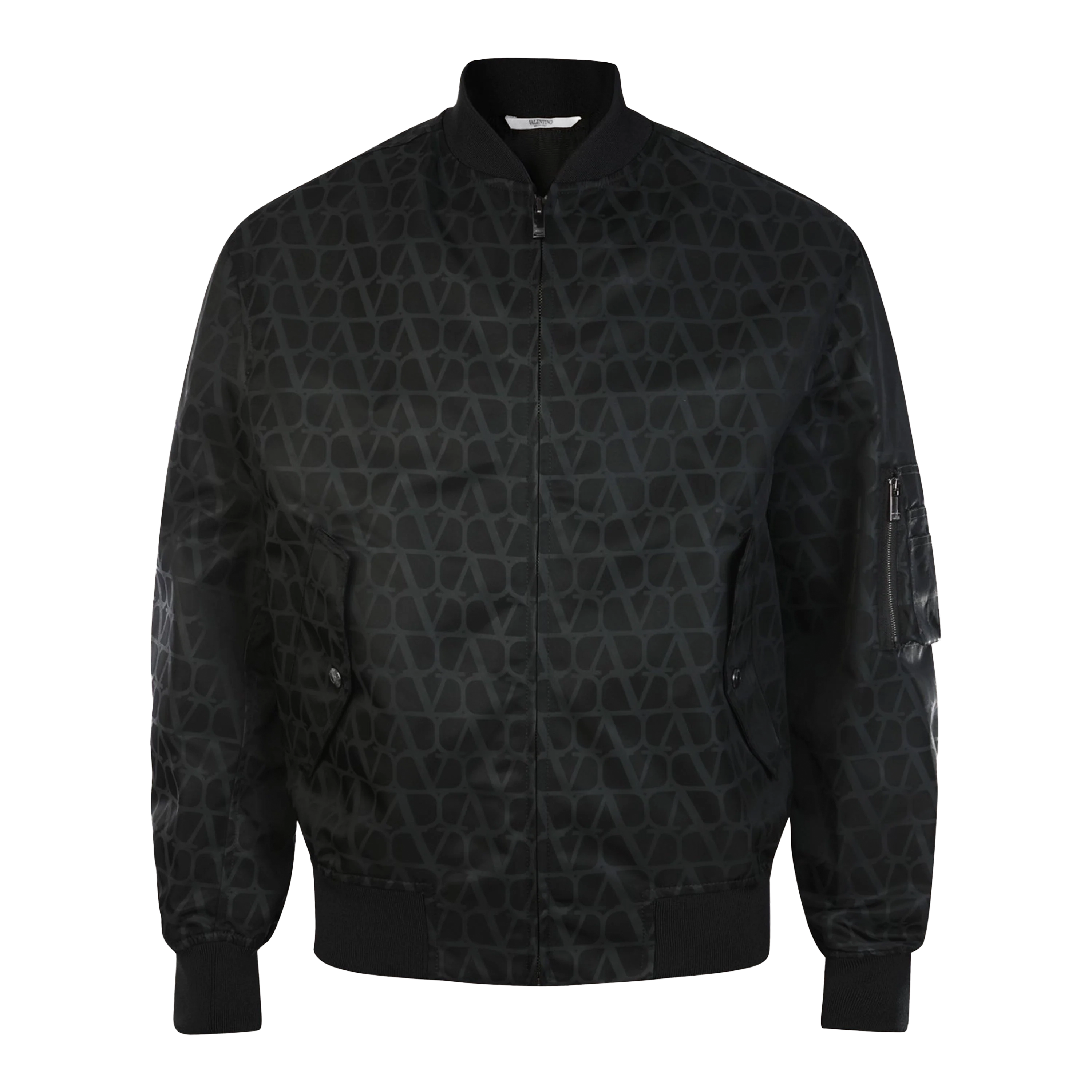 Chaqueta Negra Gris Valentino Vlogo Monogram