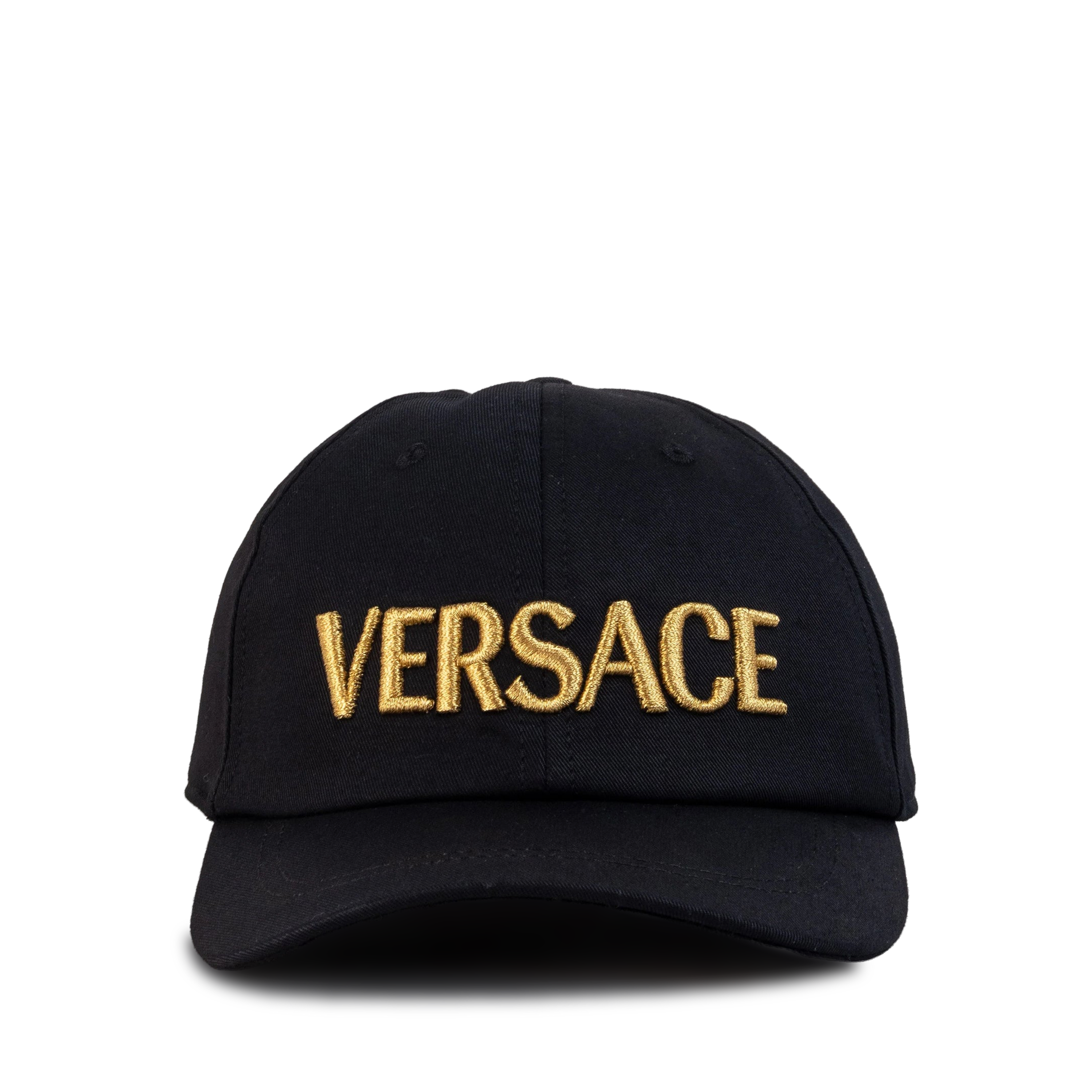 Gorra Negra Versace Gold Logo