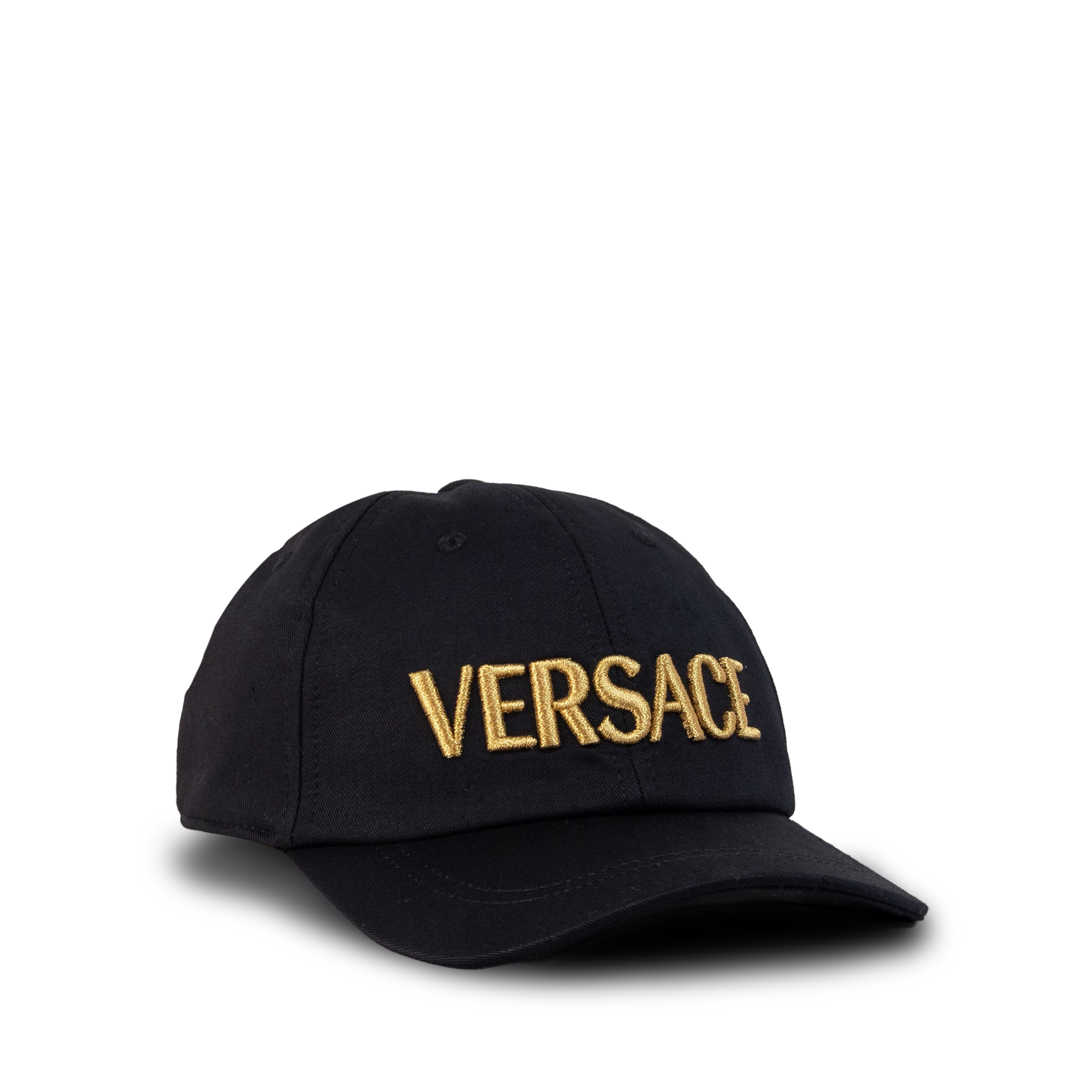 Gorra Negra Versace Gold Logo