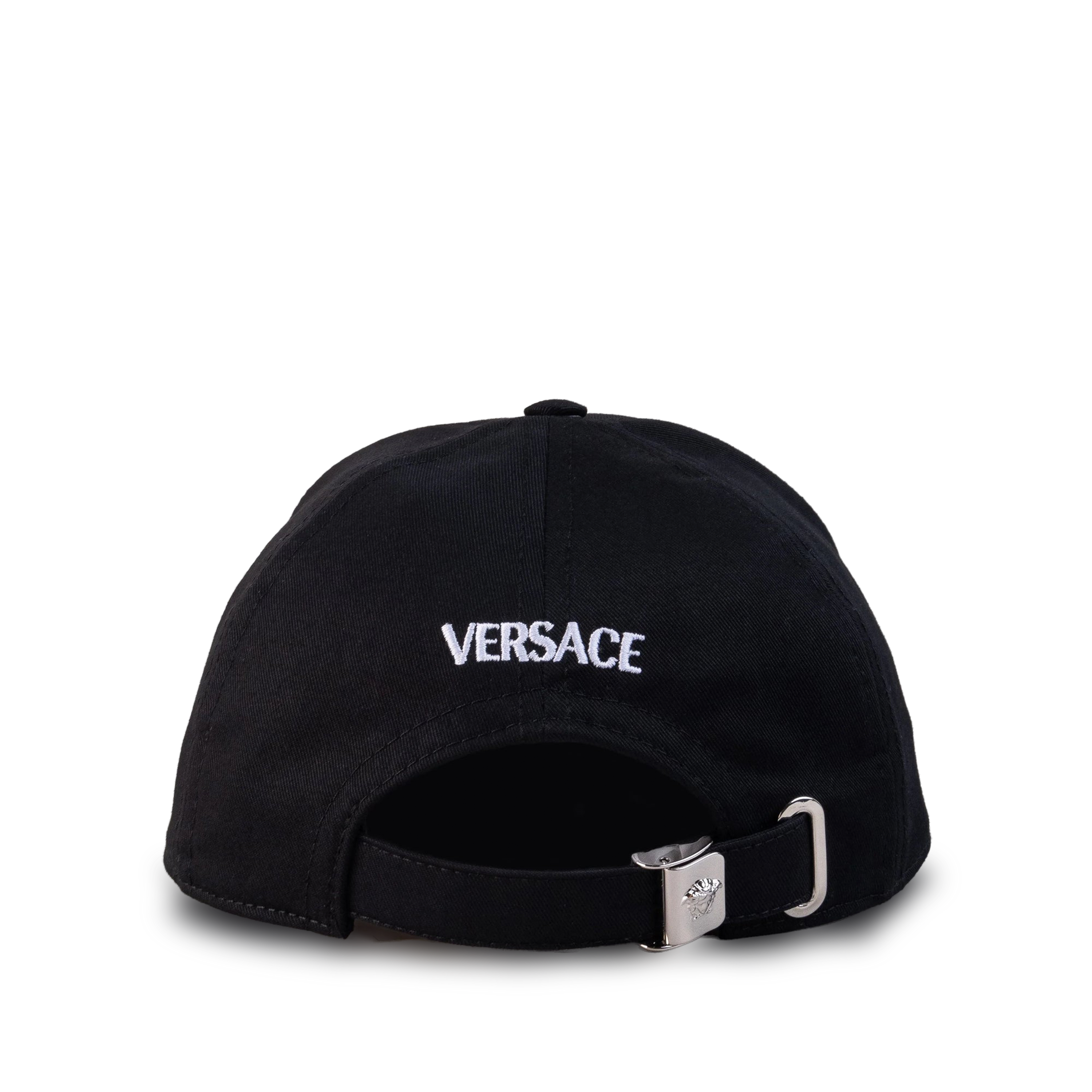 Gorra Negra Versace Gold Logo