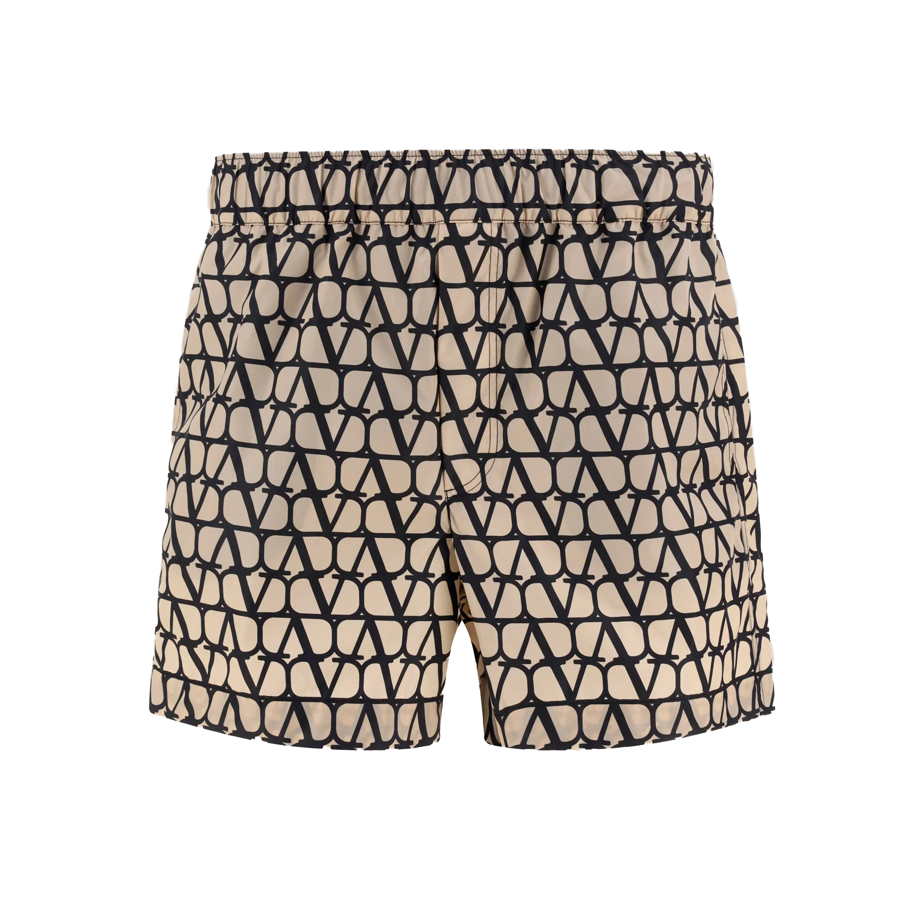 Pantaloneta Beige Negro Valentino Vlogo Monogram