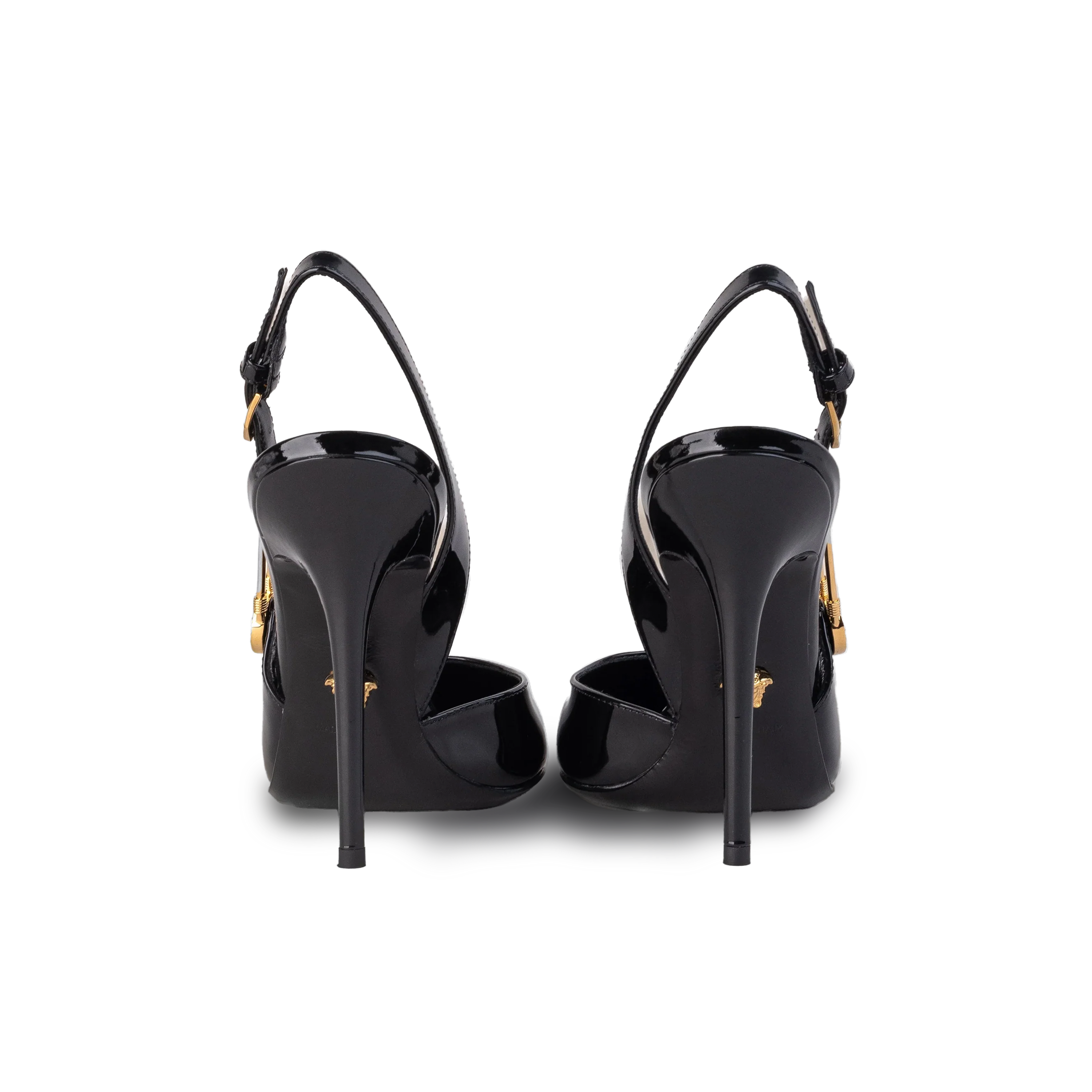 Tacones Negros Versace Safety Pin 110 mm