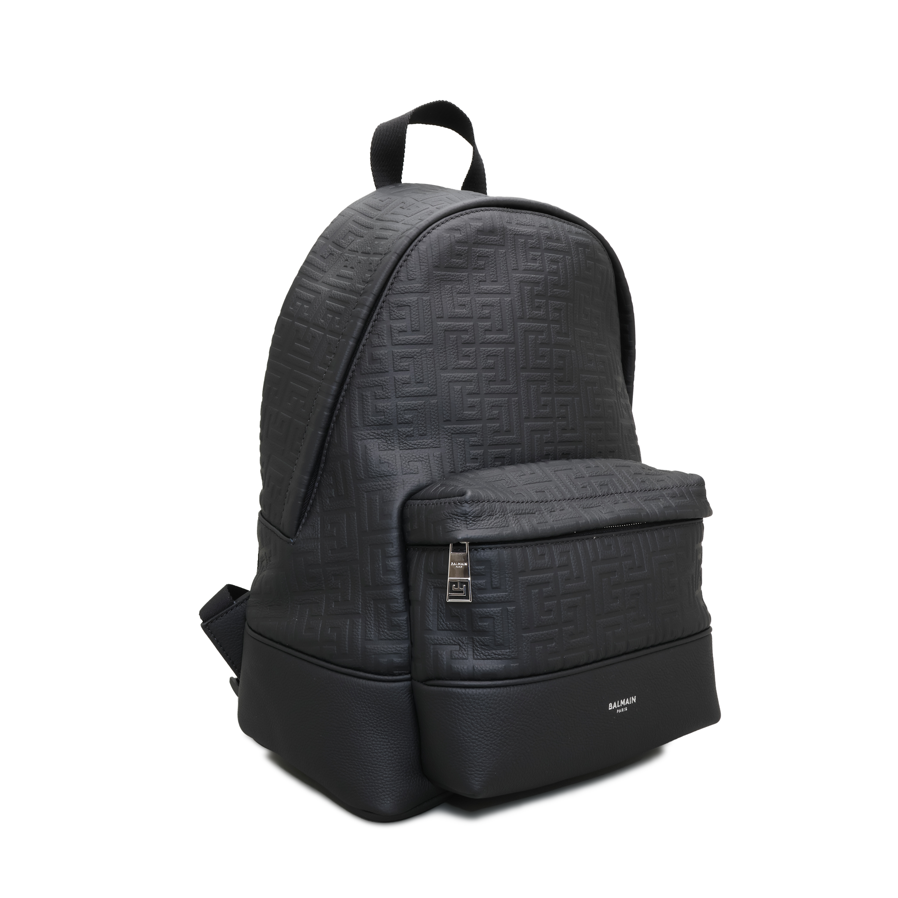 Mochila Negra Balmain Leather