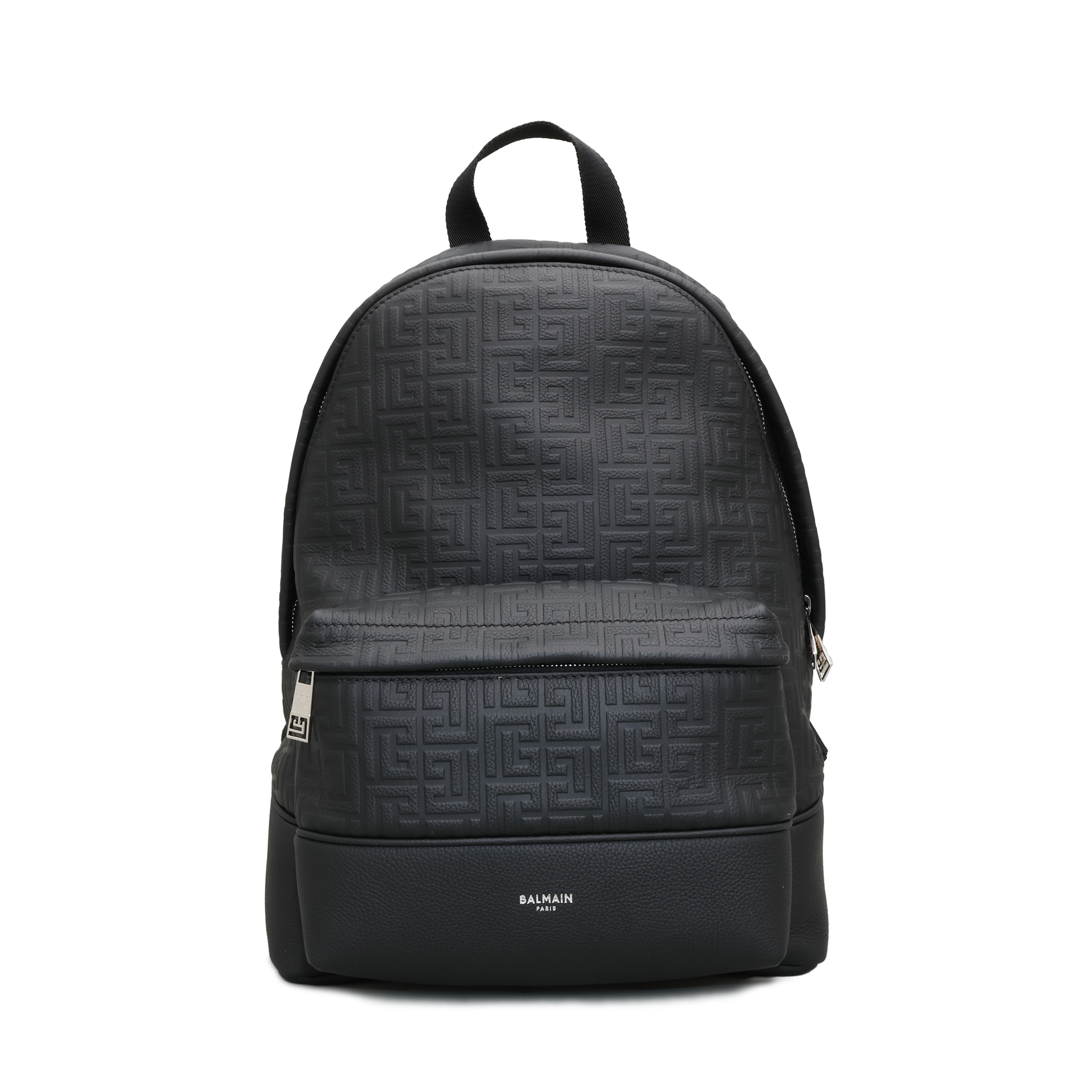 Mochila Negra Balmain Leather