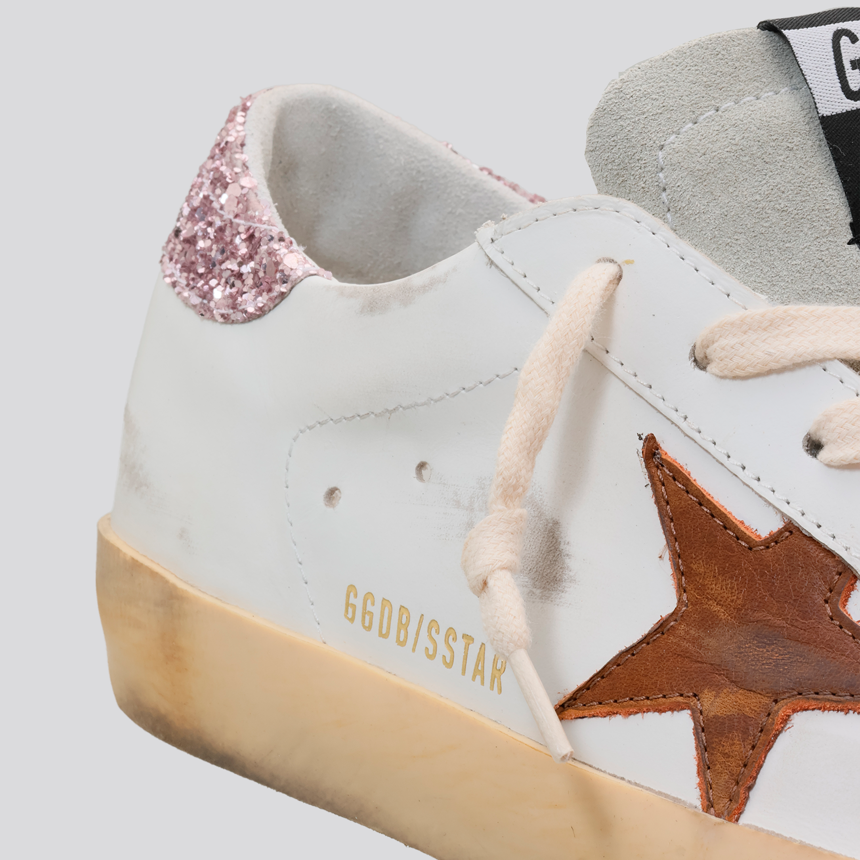 Sneakers Blancos Golden Goose Super-Star Vintage Glitter Heel