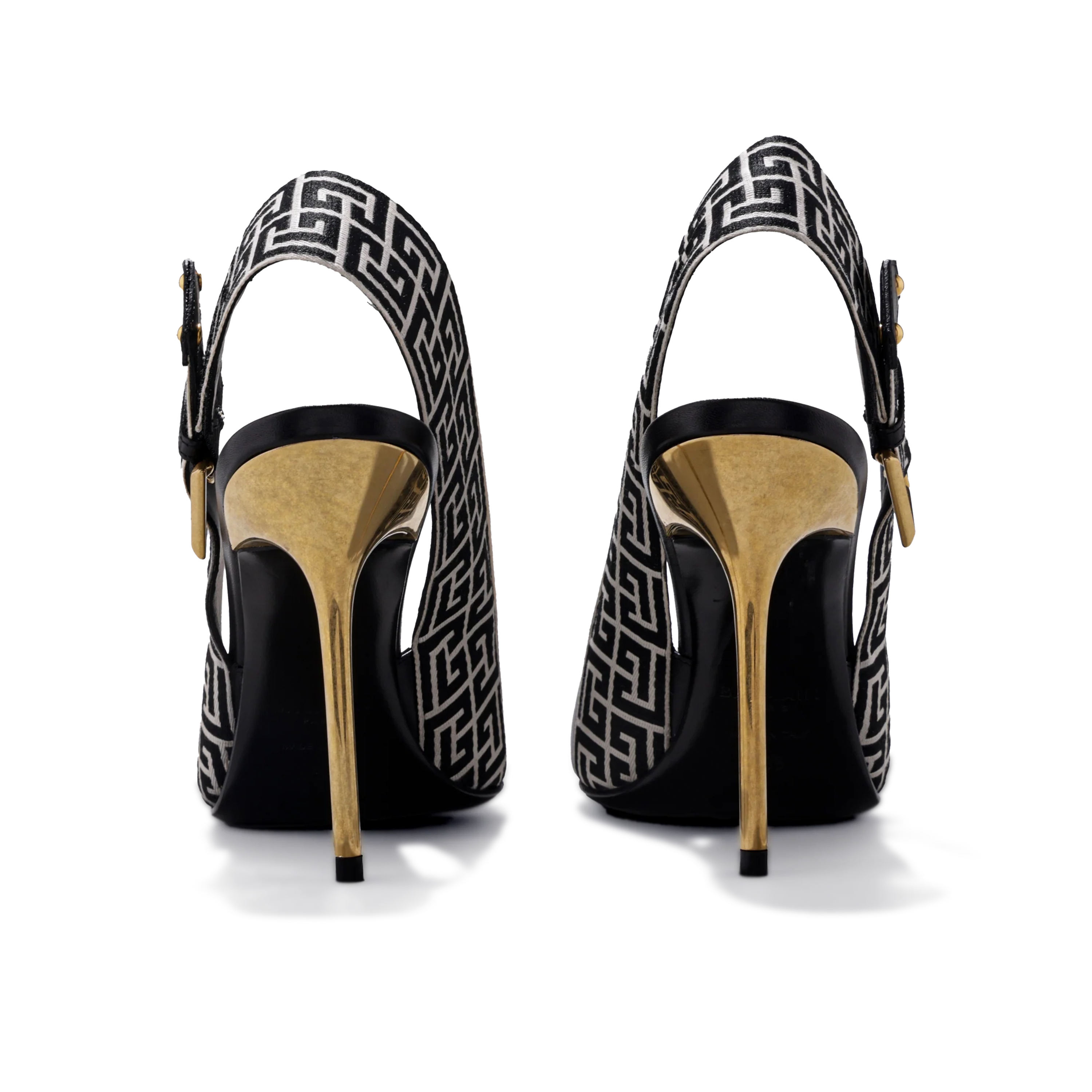 Tacon Negro Balmain Ruby-Calfskin Monogram
