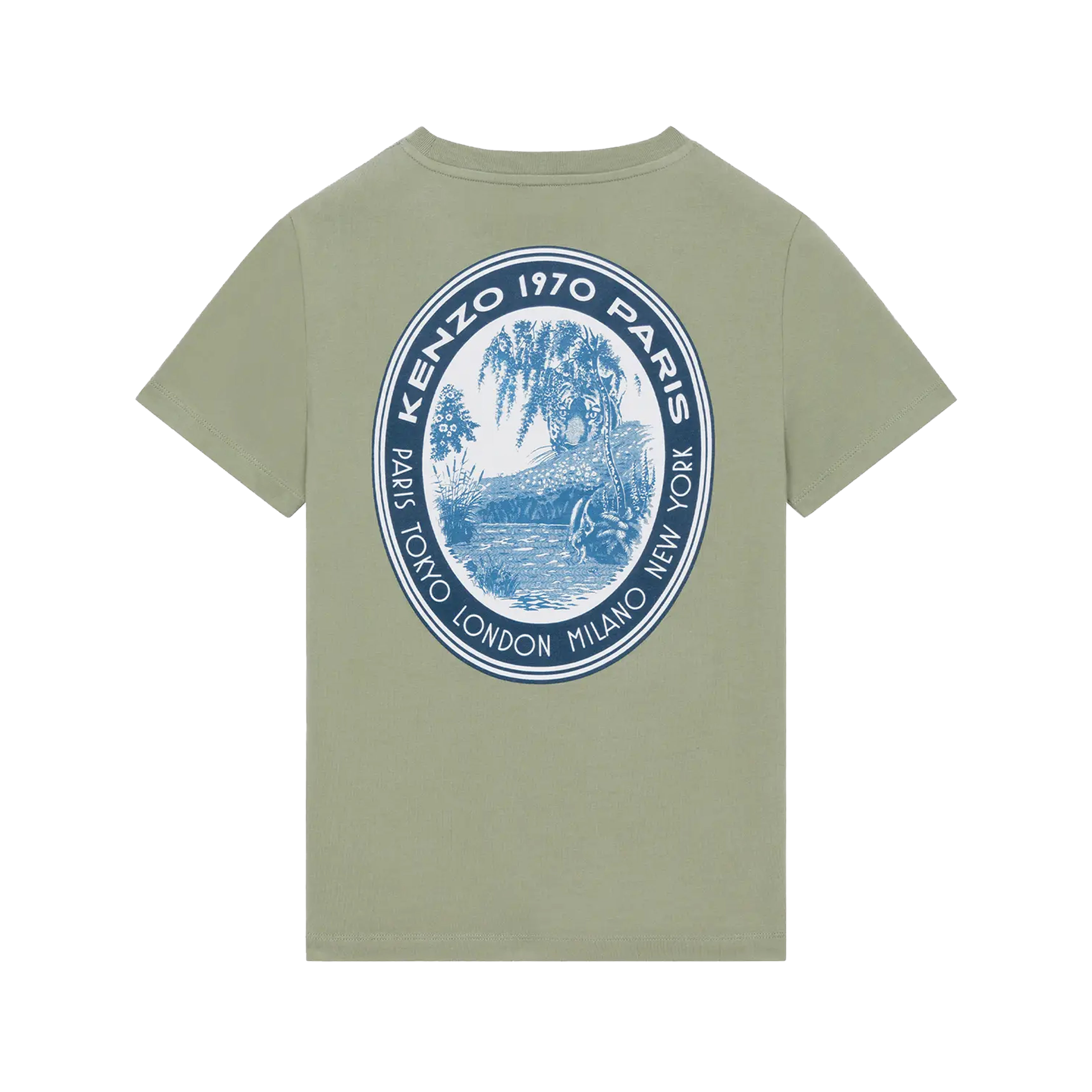 Camiseta Verde Kenzo Tiger Patch