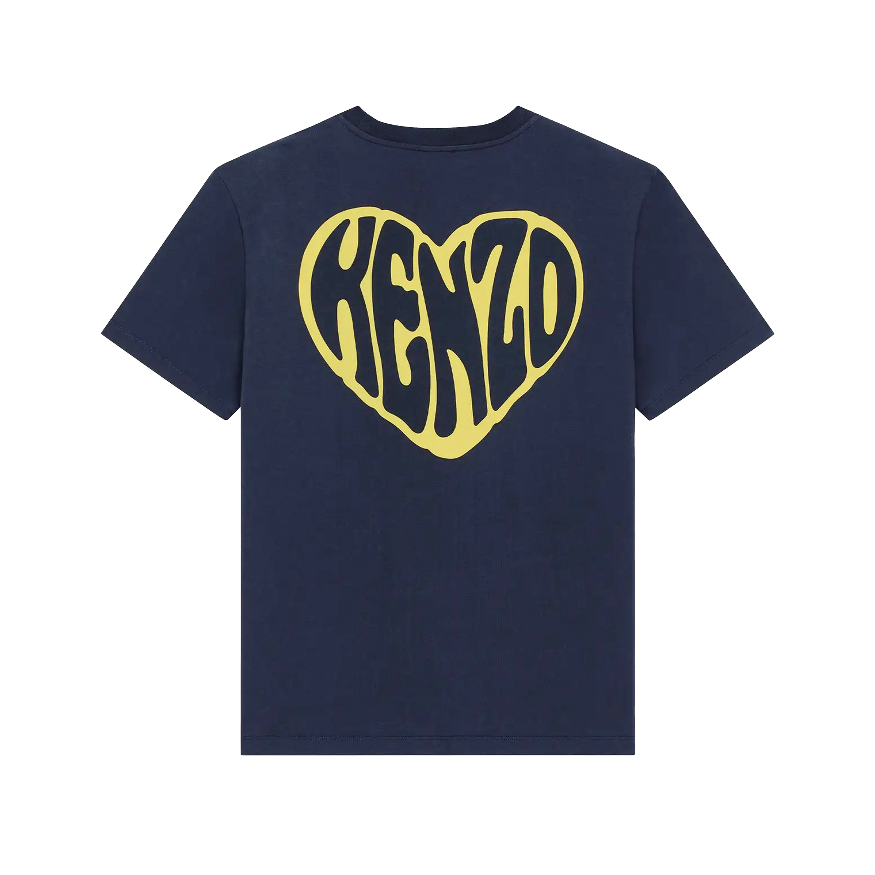 Camiseta Azul Kenzo Heart Back