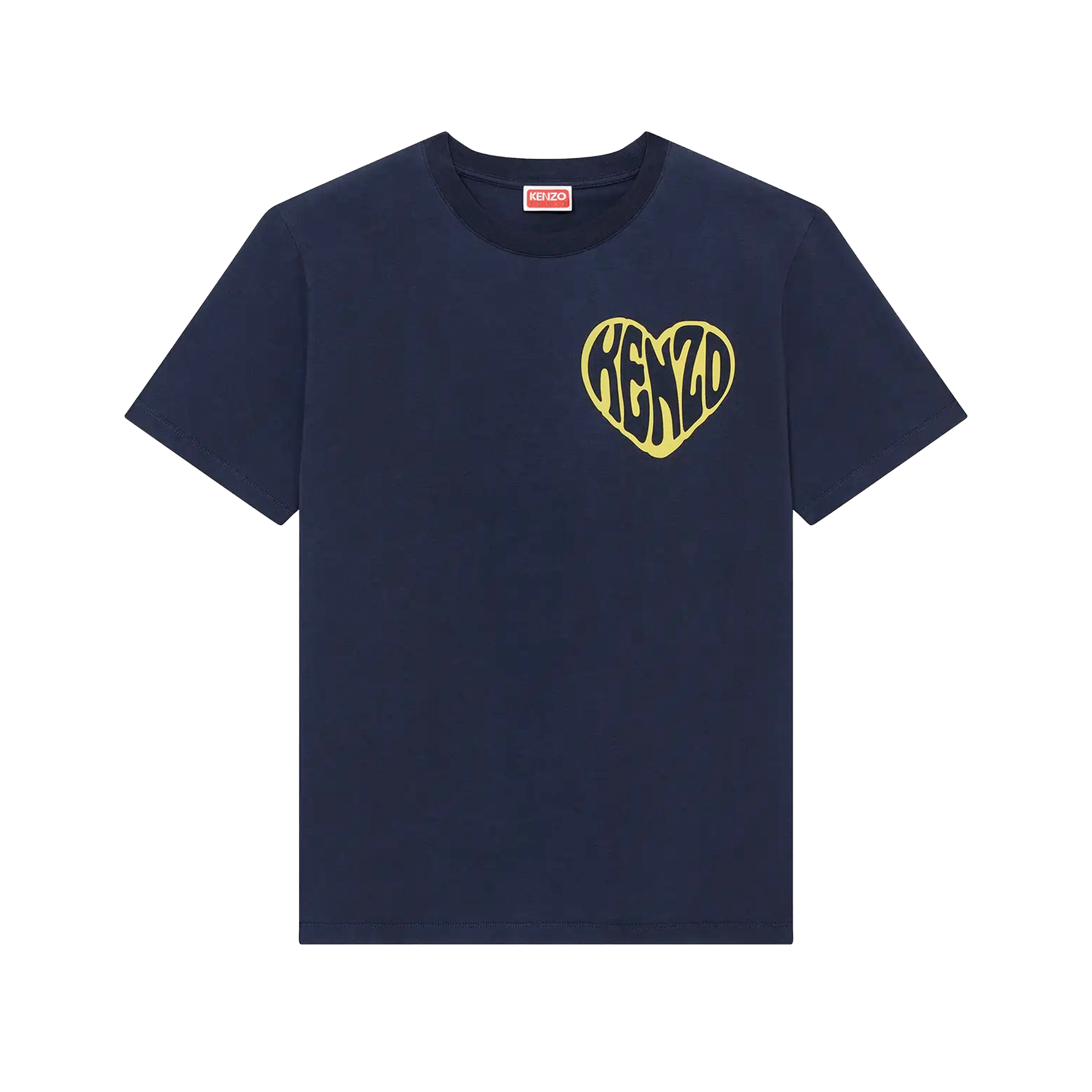 Camiseta Azul Kenzo Heart Back