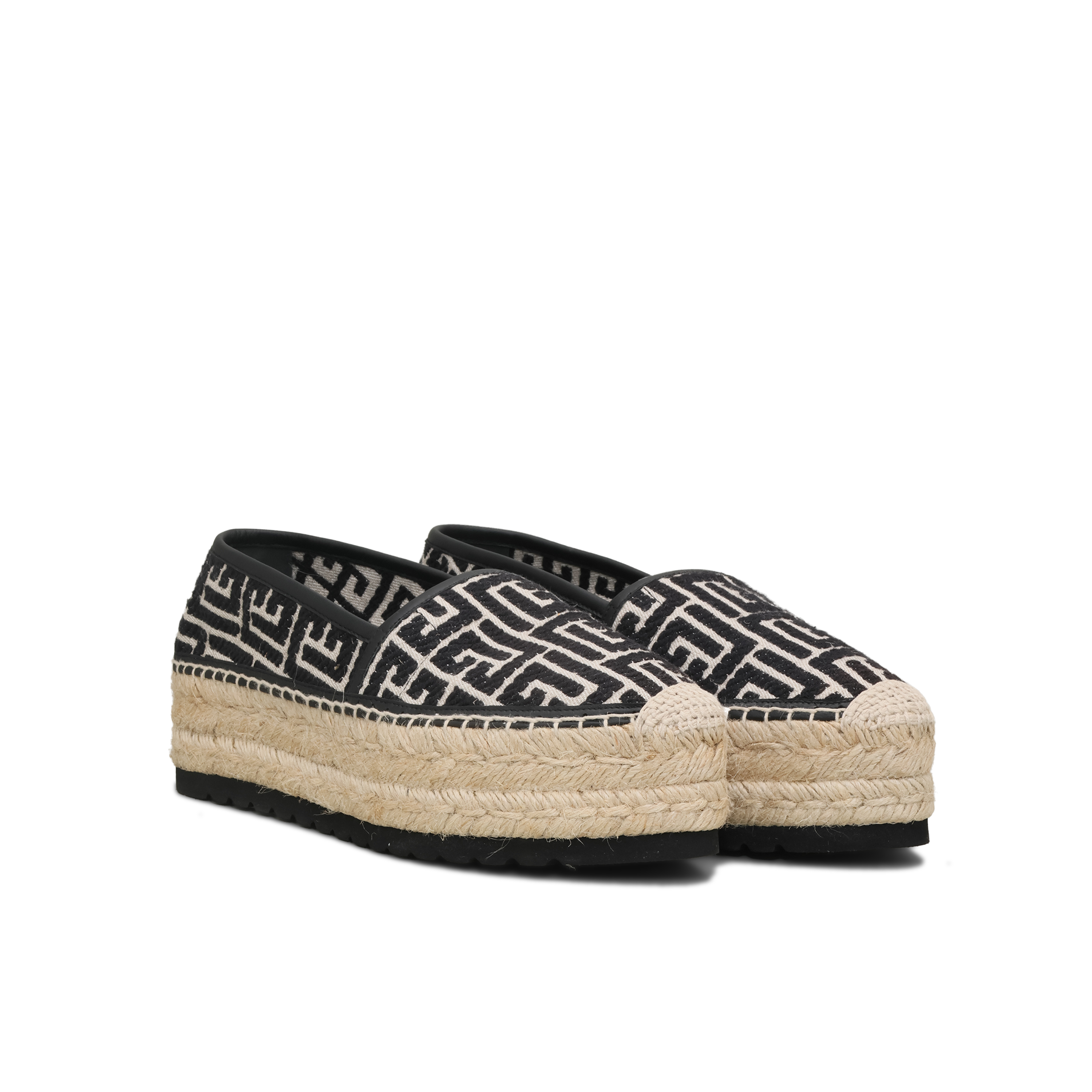 Espadrille Negro Balmain Alex-Monogram