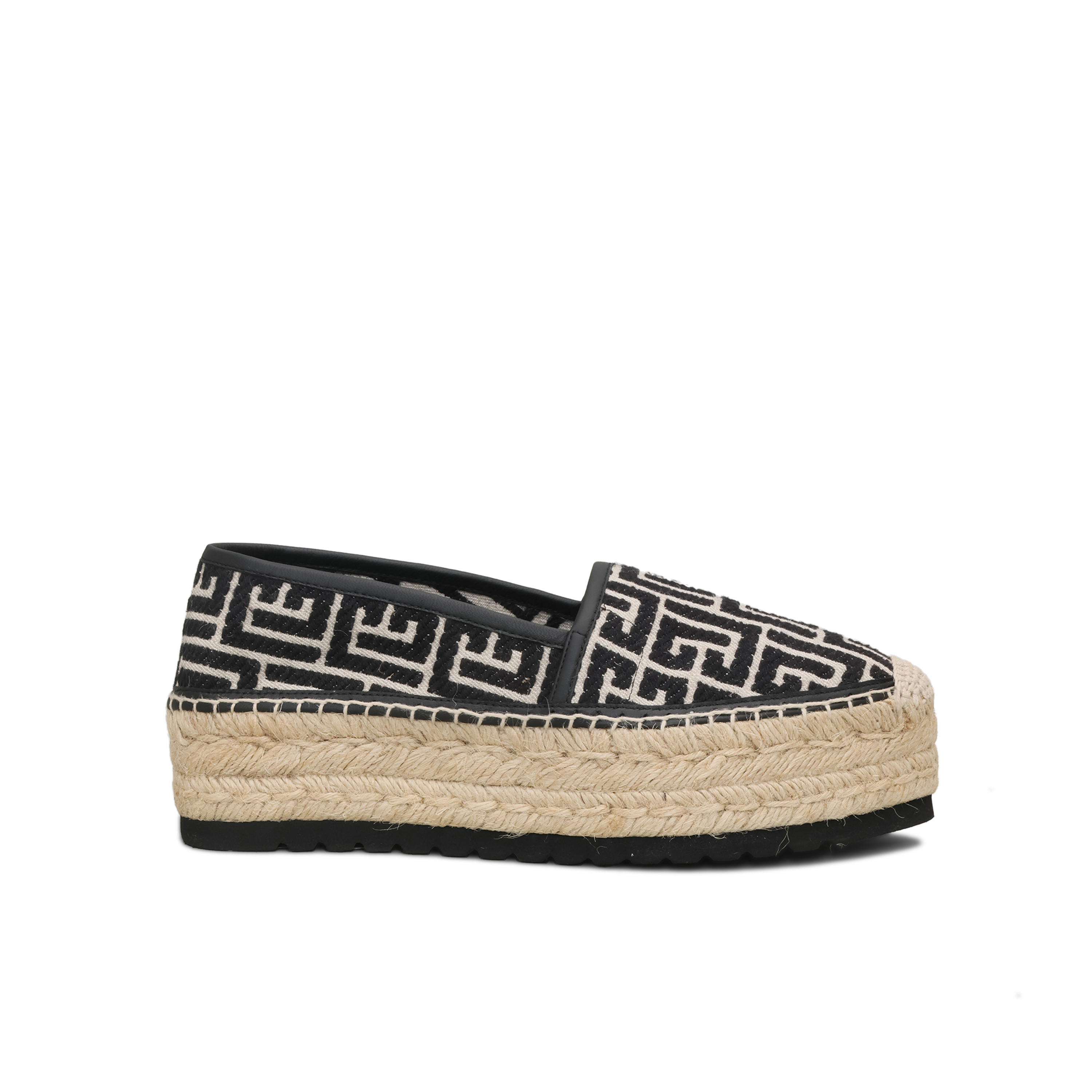 Espadrille Negro Balmain Alex-Monogram