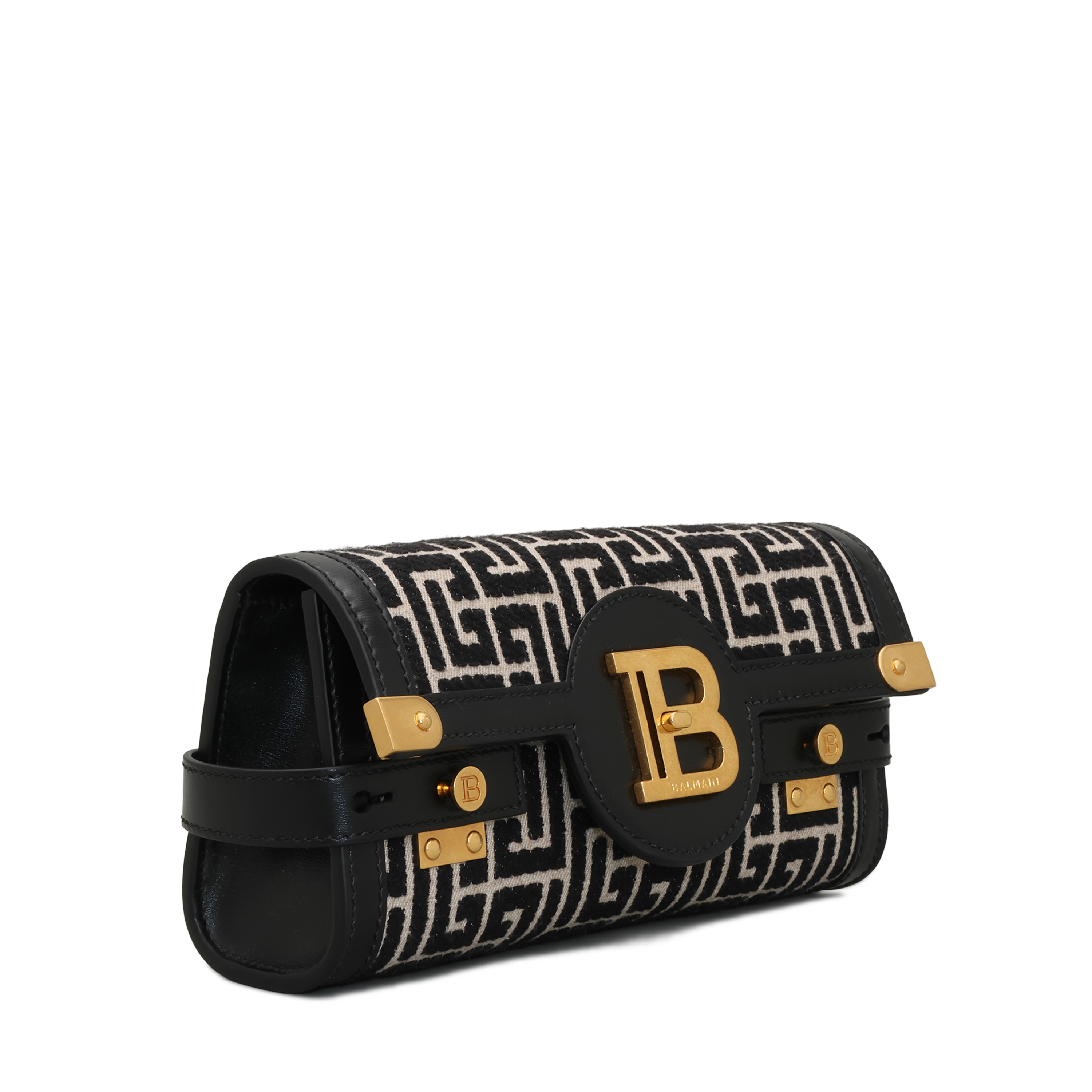 Cartera Negra Balmain B-Buzz Pouch 23 Monogram
