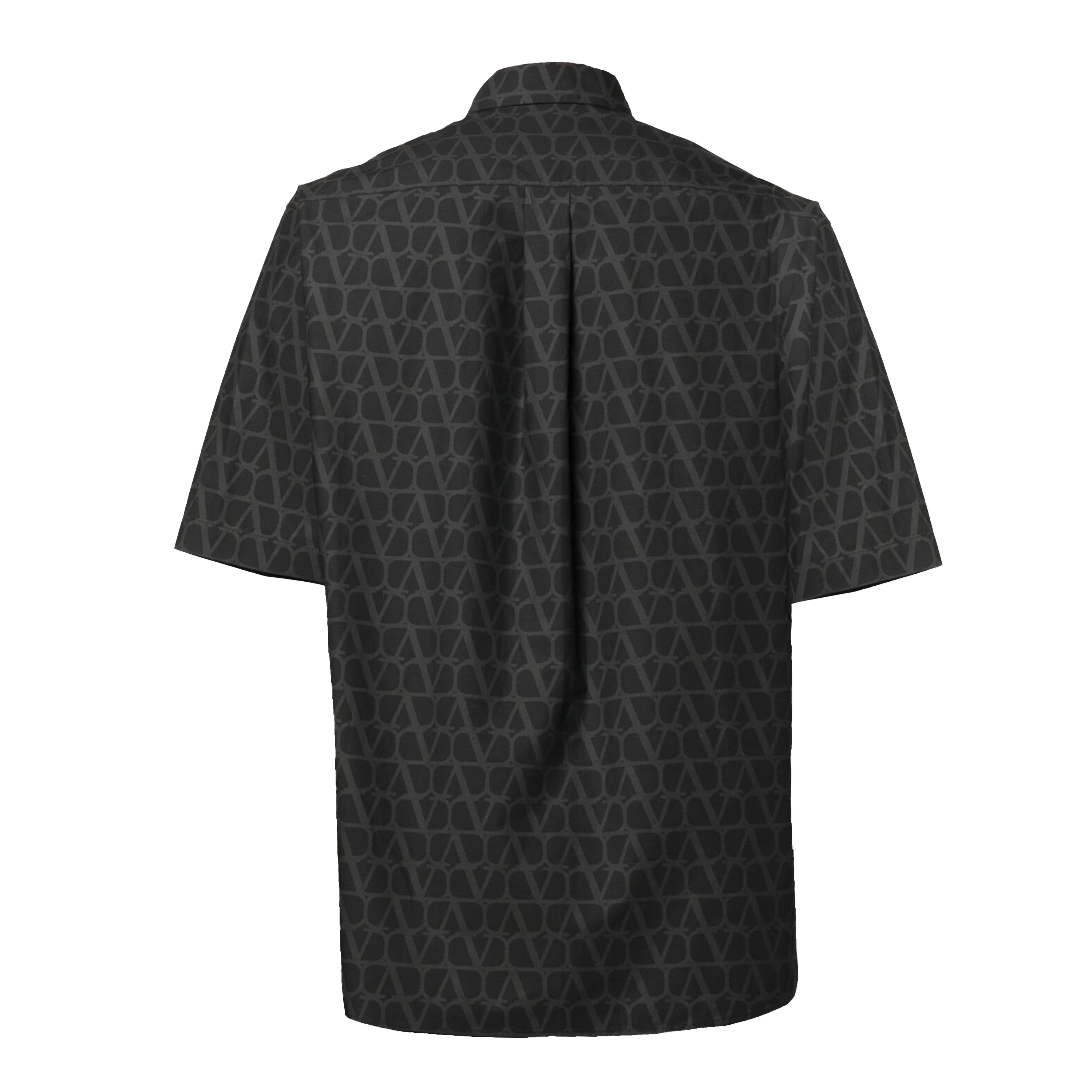 Camisa Negra Gris Valentino Vlogo Monogram