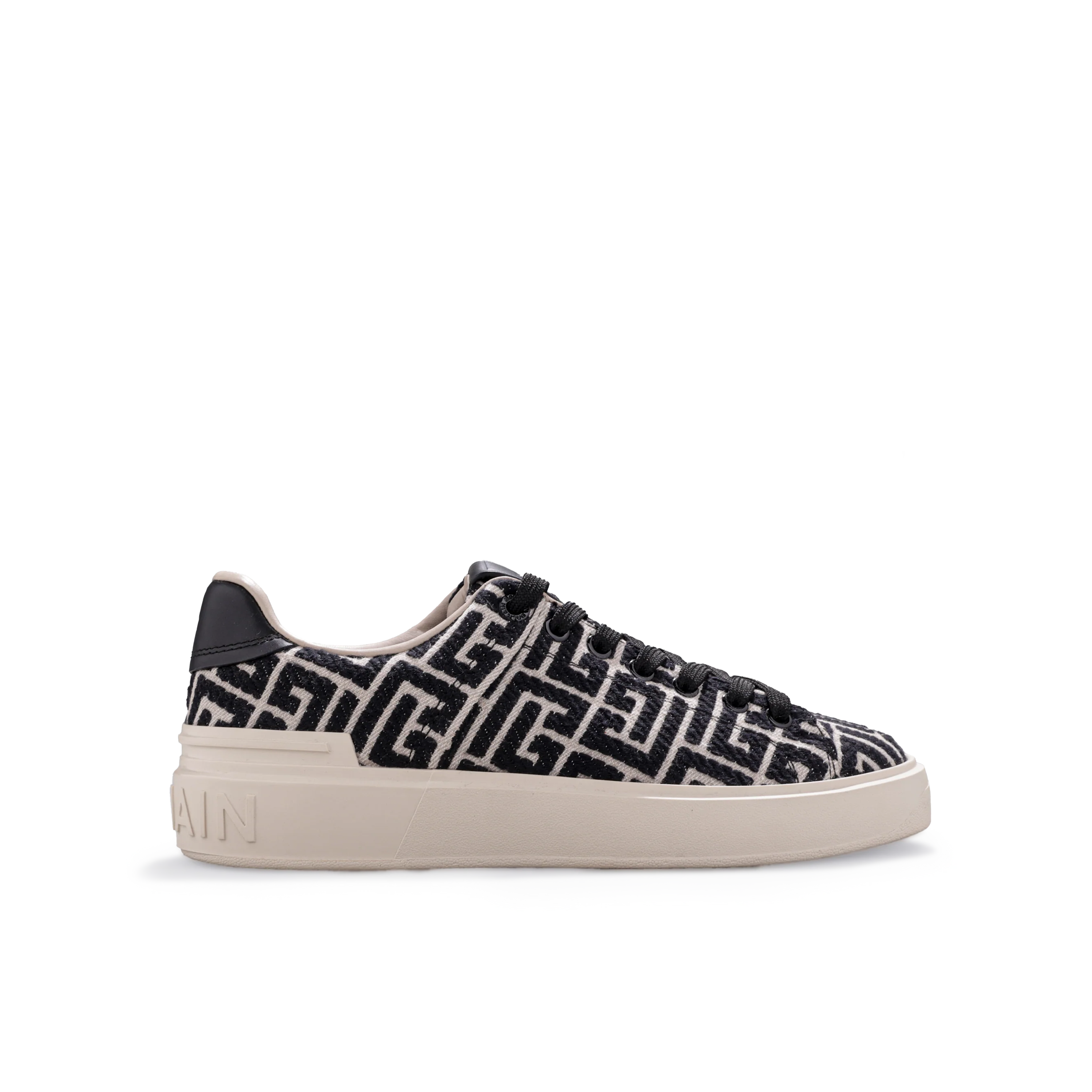 Sneakers Negros Balmain B-Court Monogram