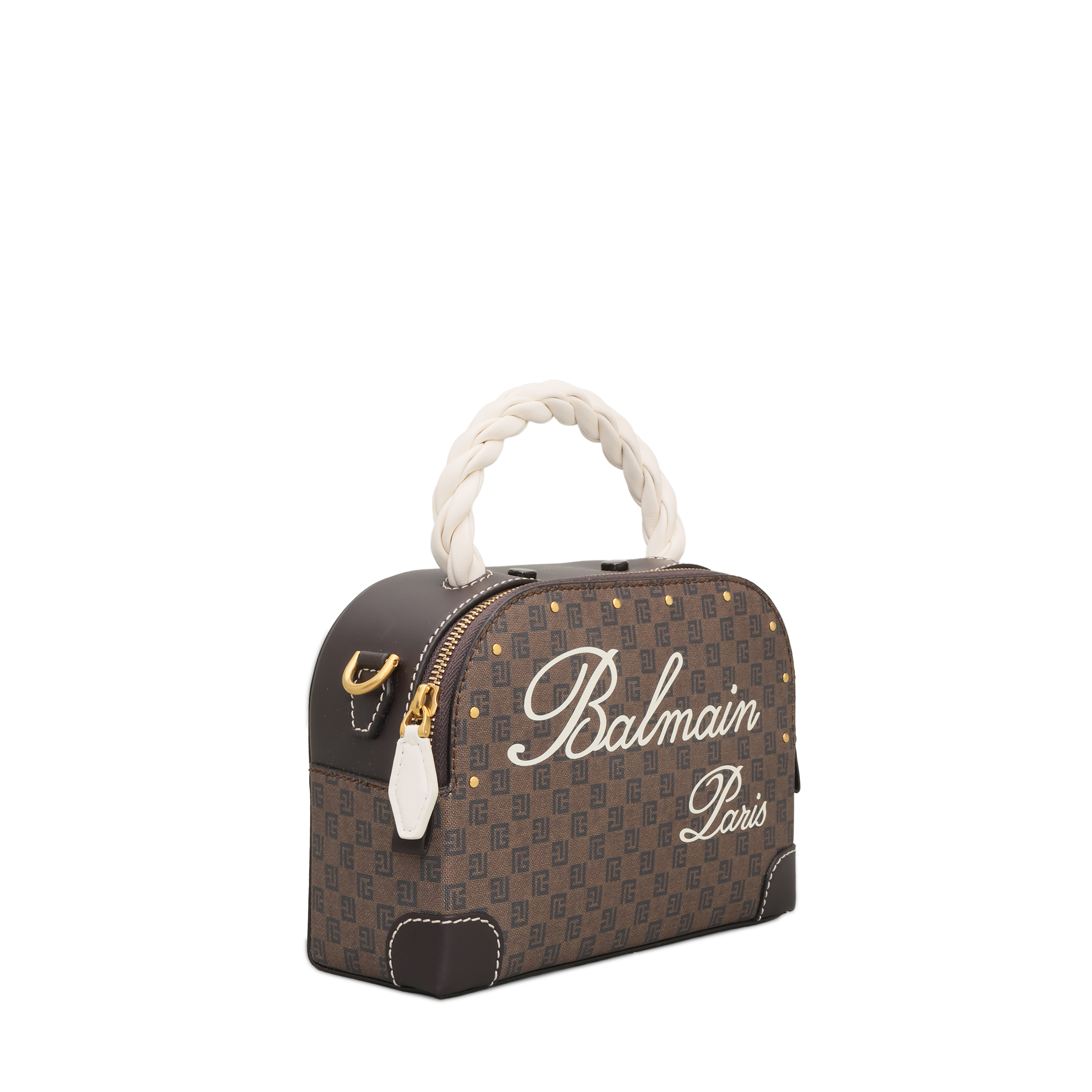 Cartera Café Balmain Mini Monogram Make Up