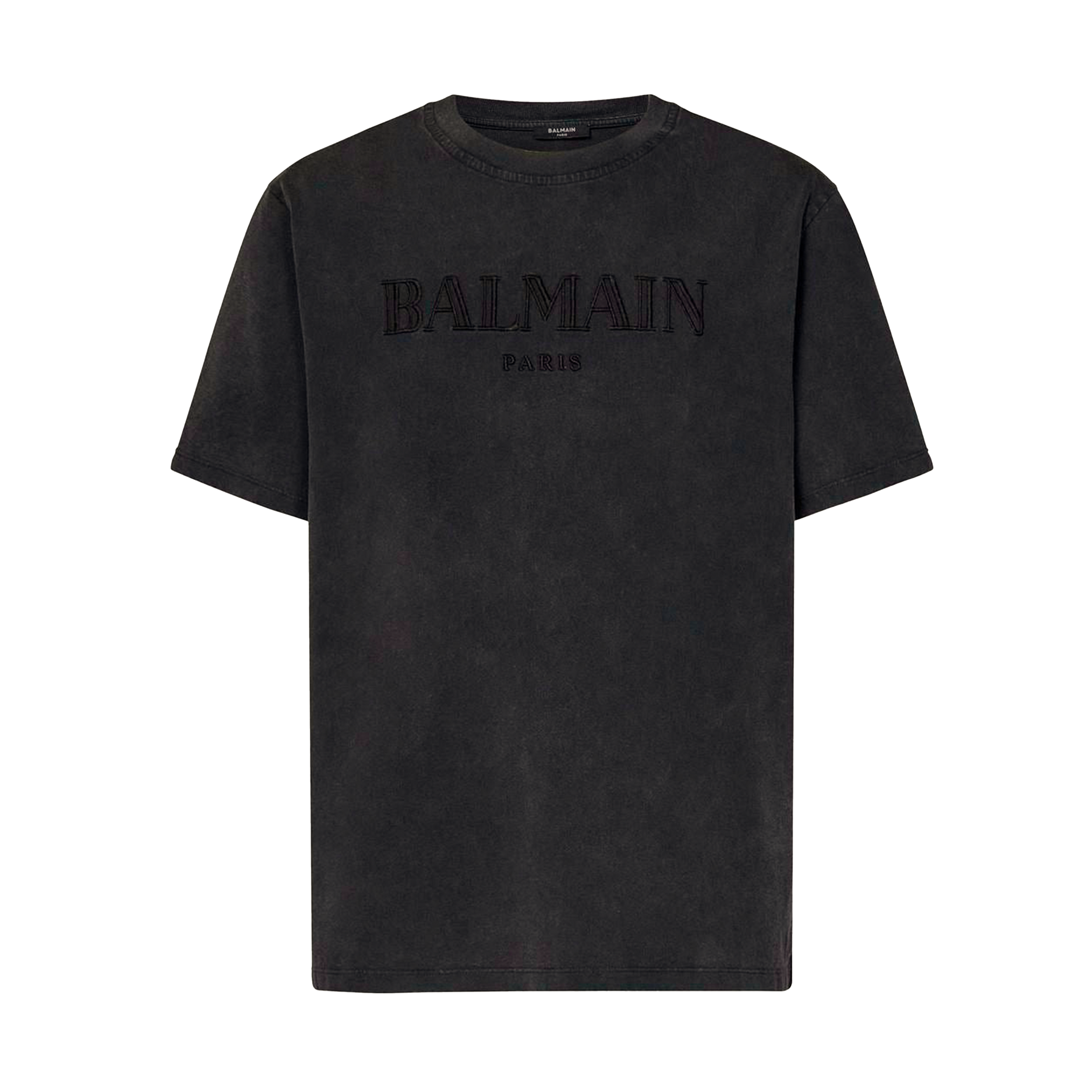 Camiseta Negra Balmain Paris Logo