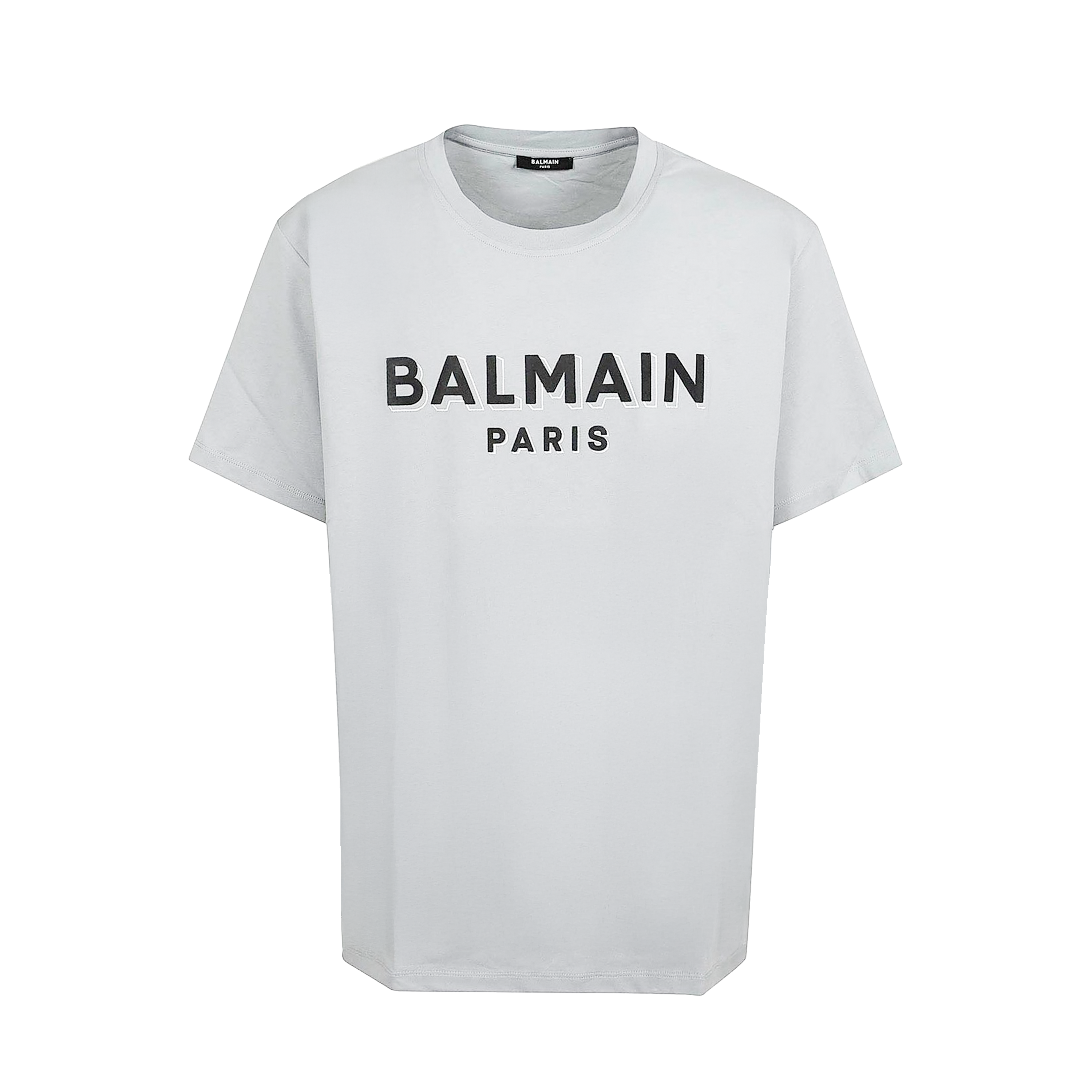 Camiseta Gris Balmain Paris Logo