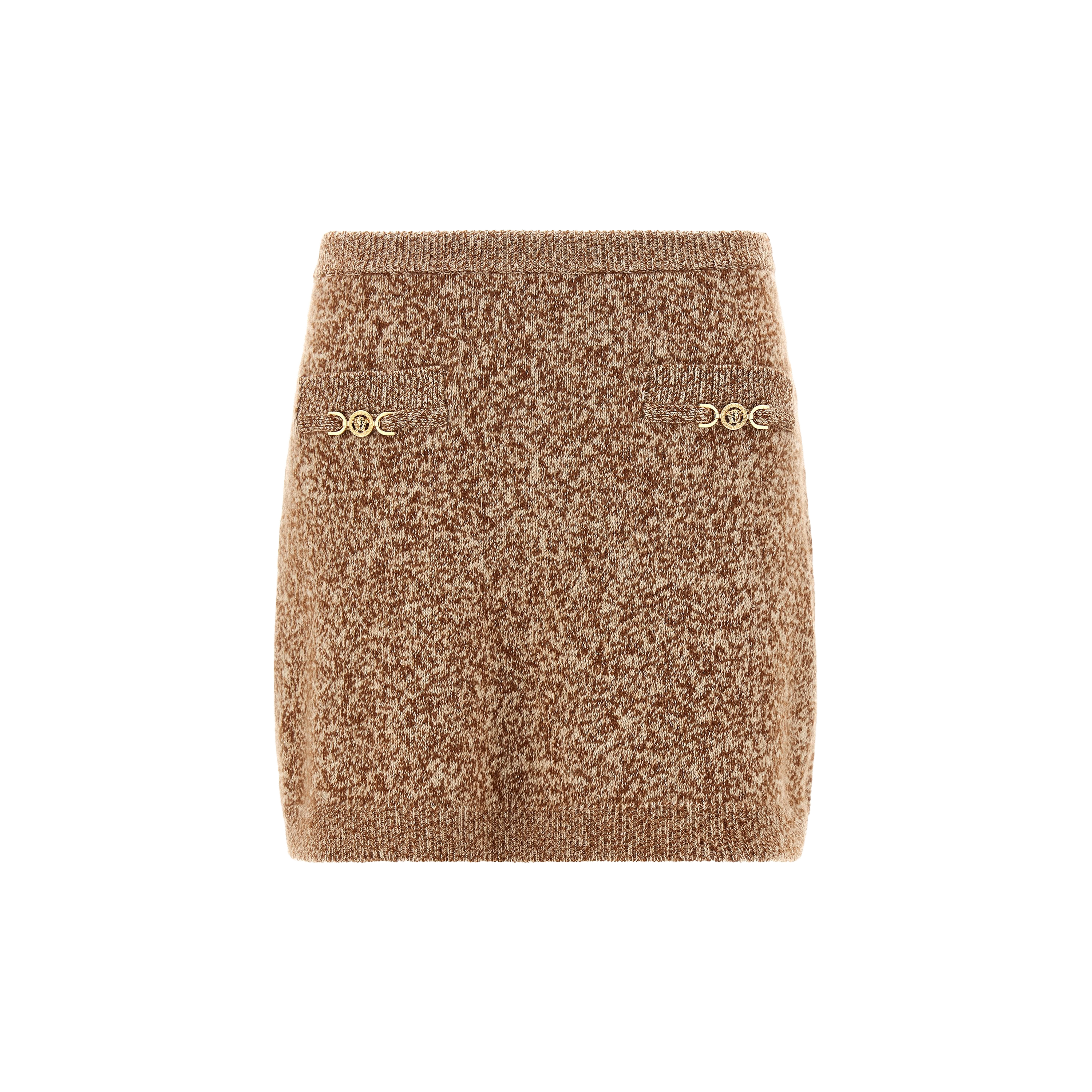 Camiseta Tipo Polo Café Versace Plaque