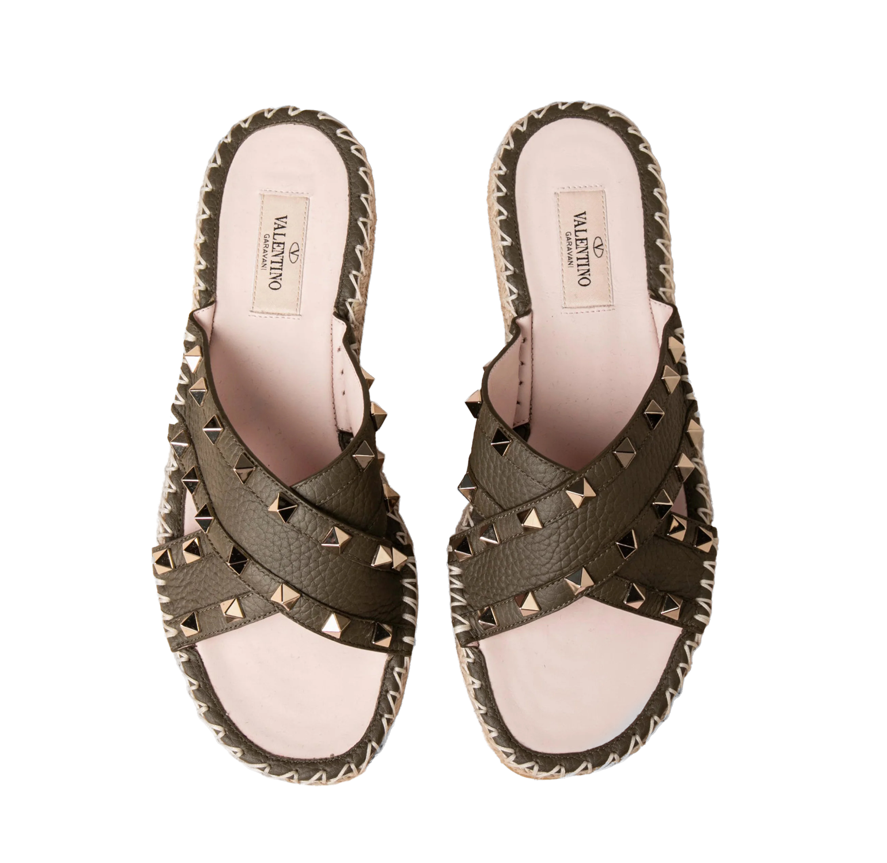 Sandalias Verde Militar Valentino Alpargatas