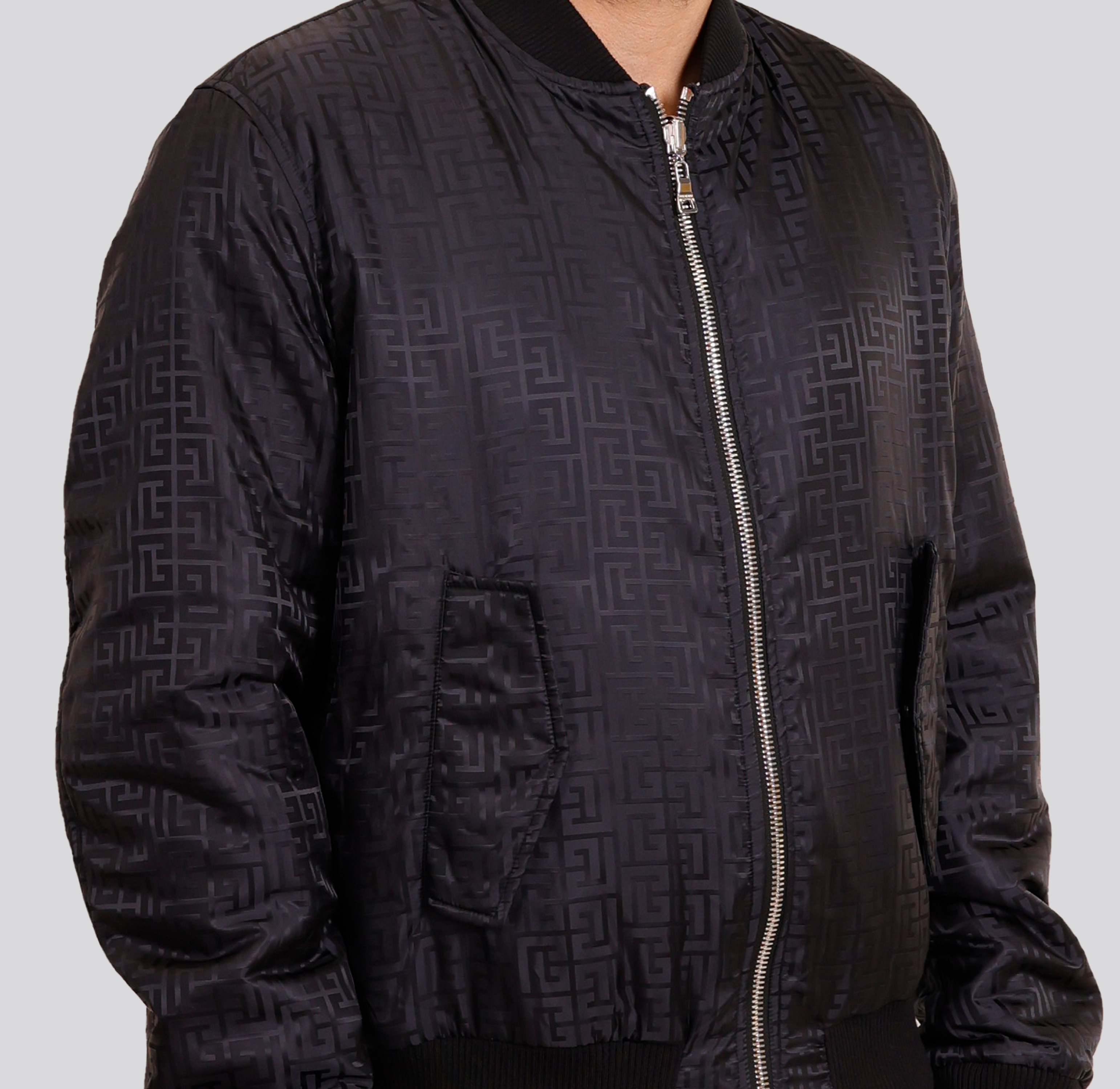 Chaqueta Negro Balmain Logo Reversible