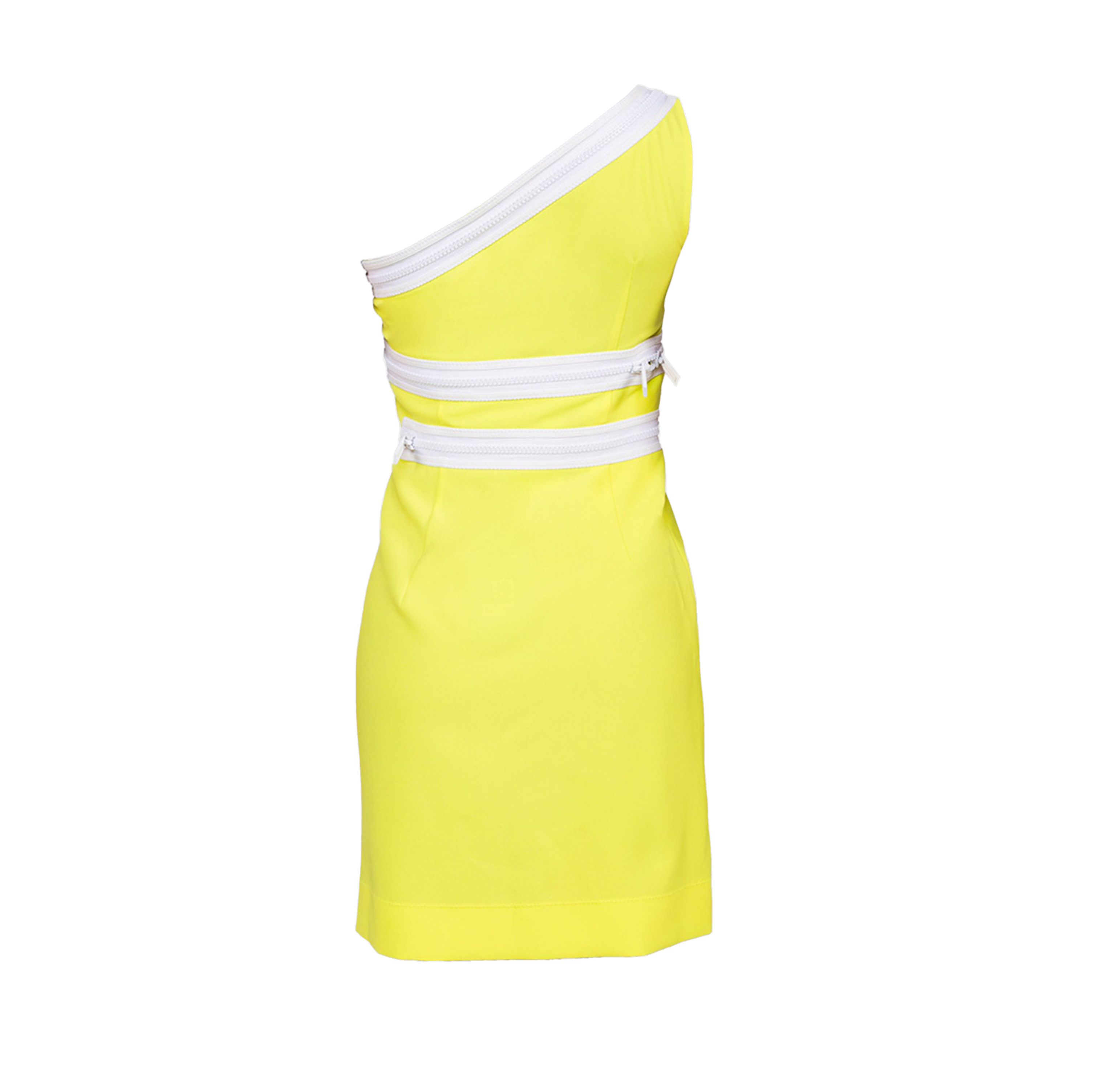 Vestido Amarillo Dsquared2 Cyber Negro Zips