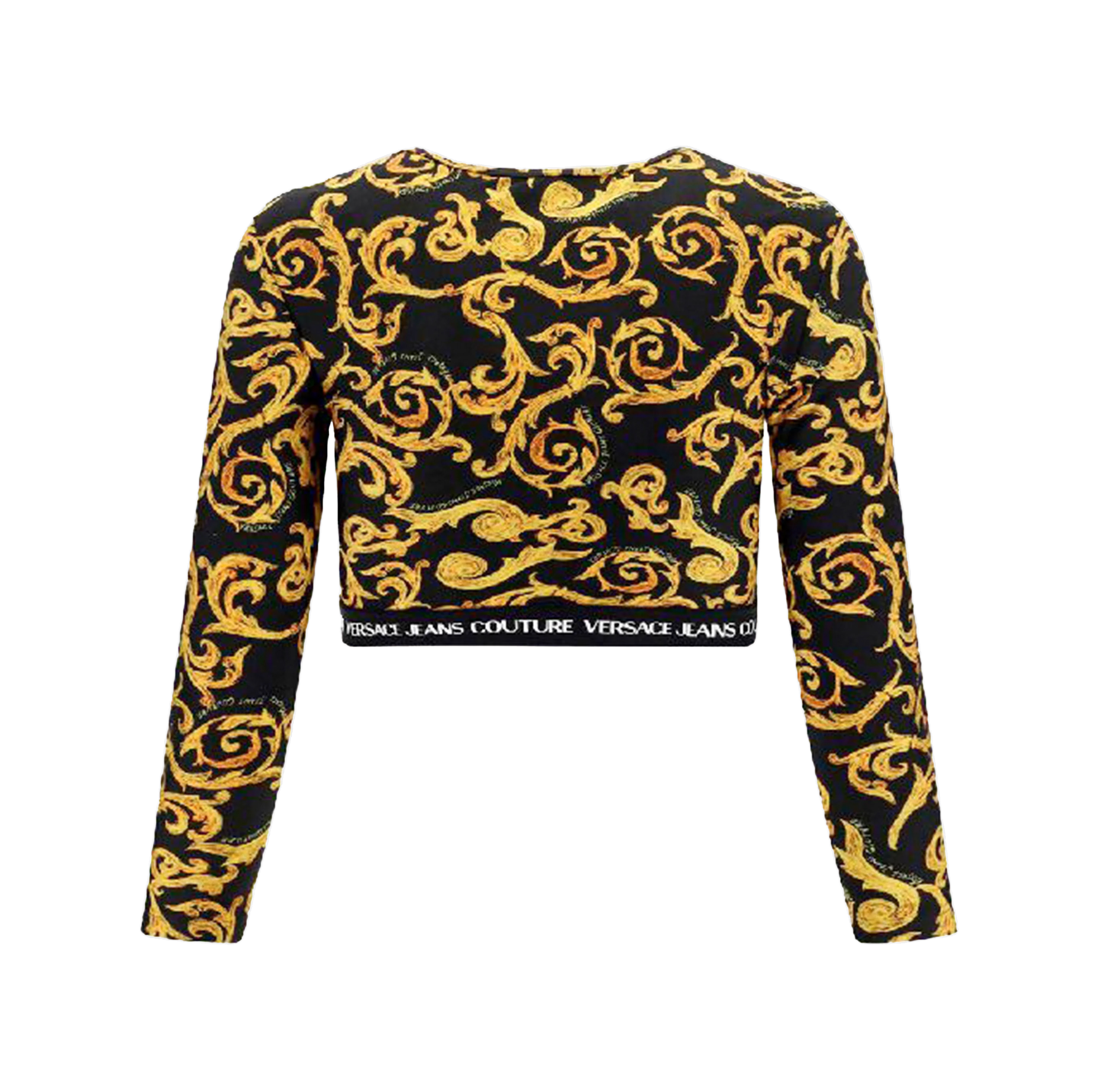 Top Negro Versace Couture Print Sketch Couture