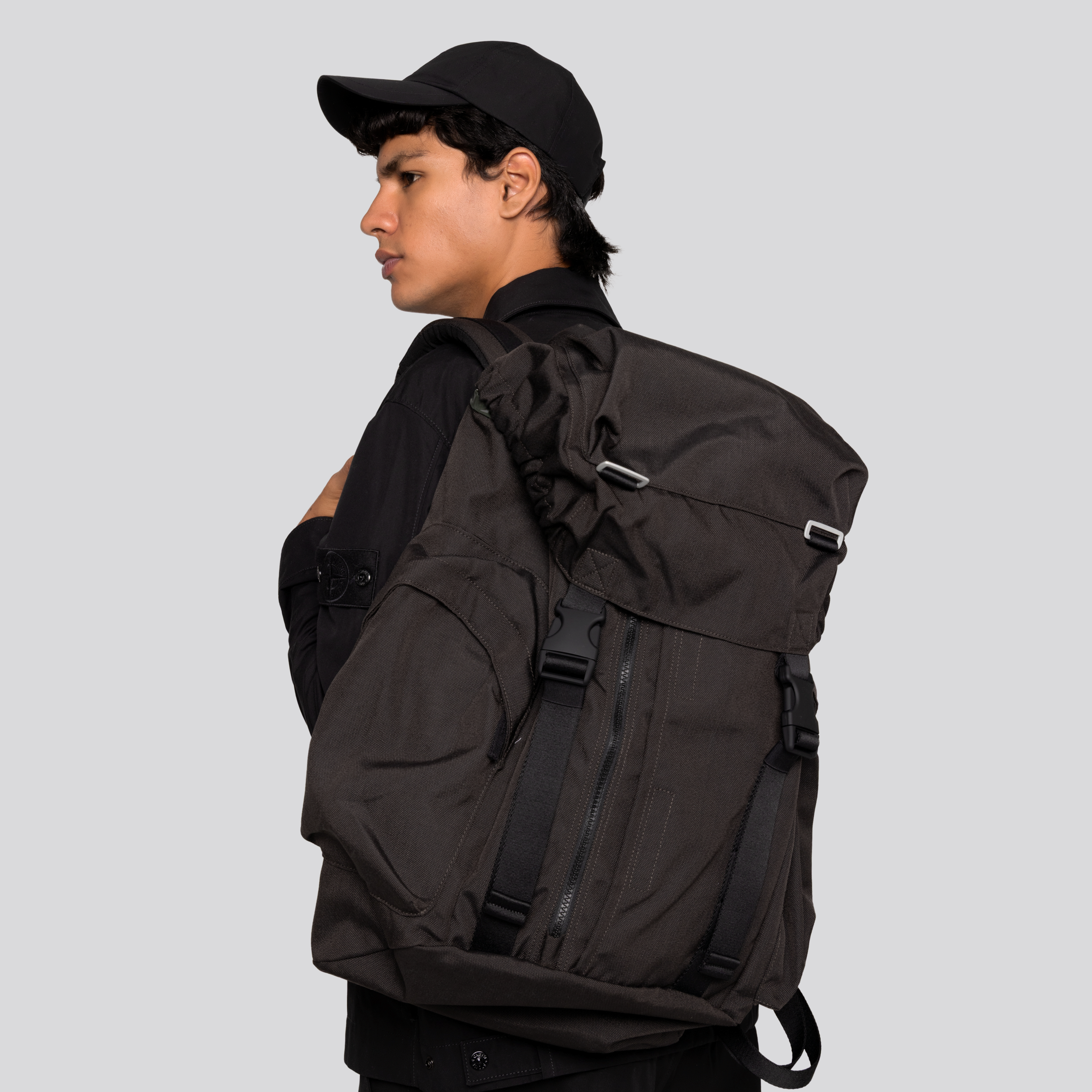 Mochila Negro Stone Island Cordura