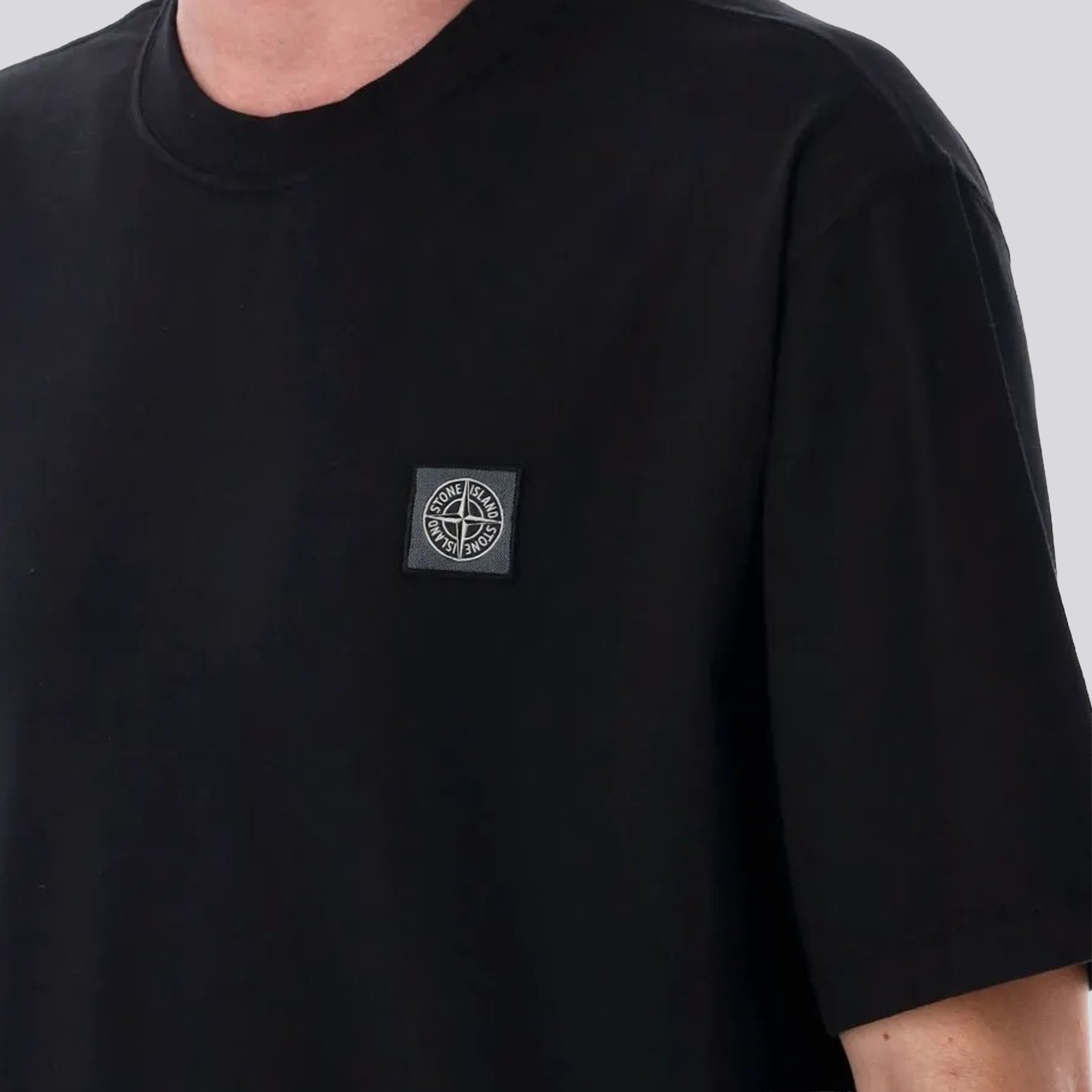 Camiseta Negra Stone Island Compass