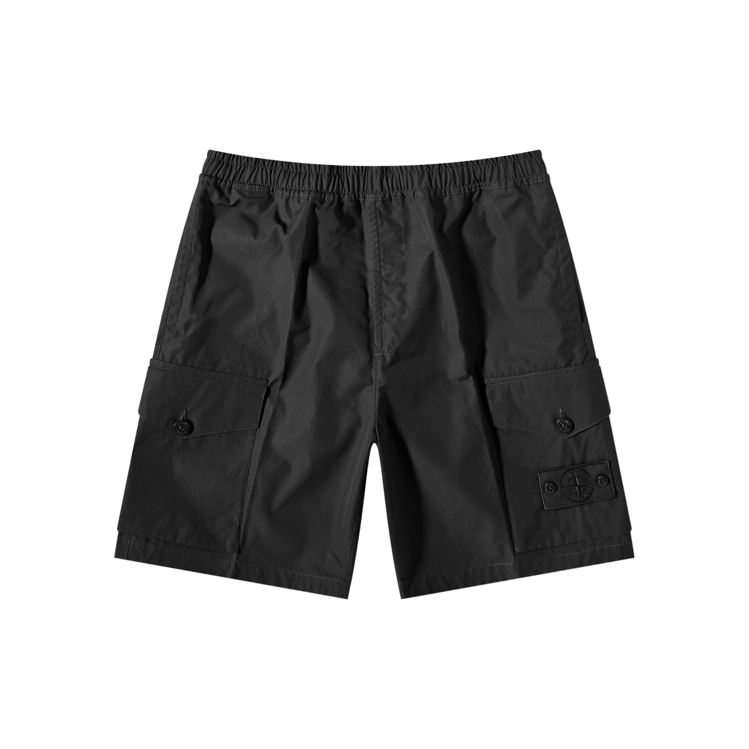 Short Negro Stone Island Tag
