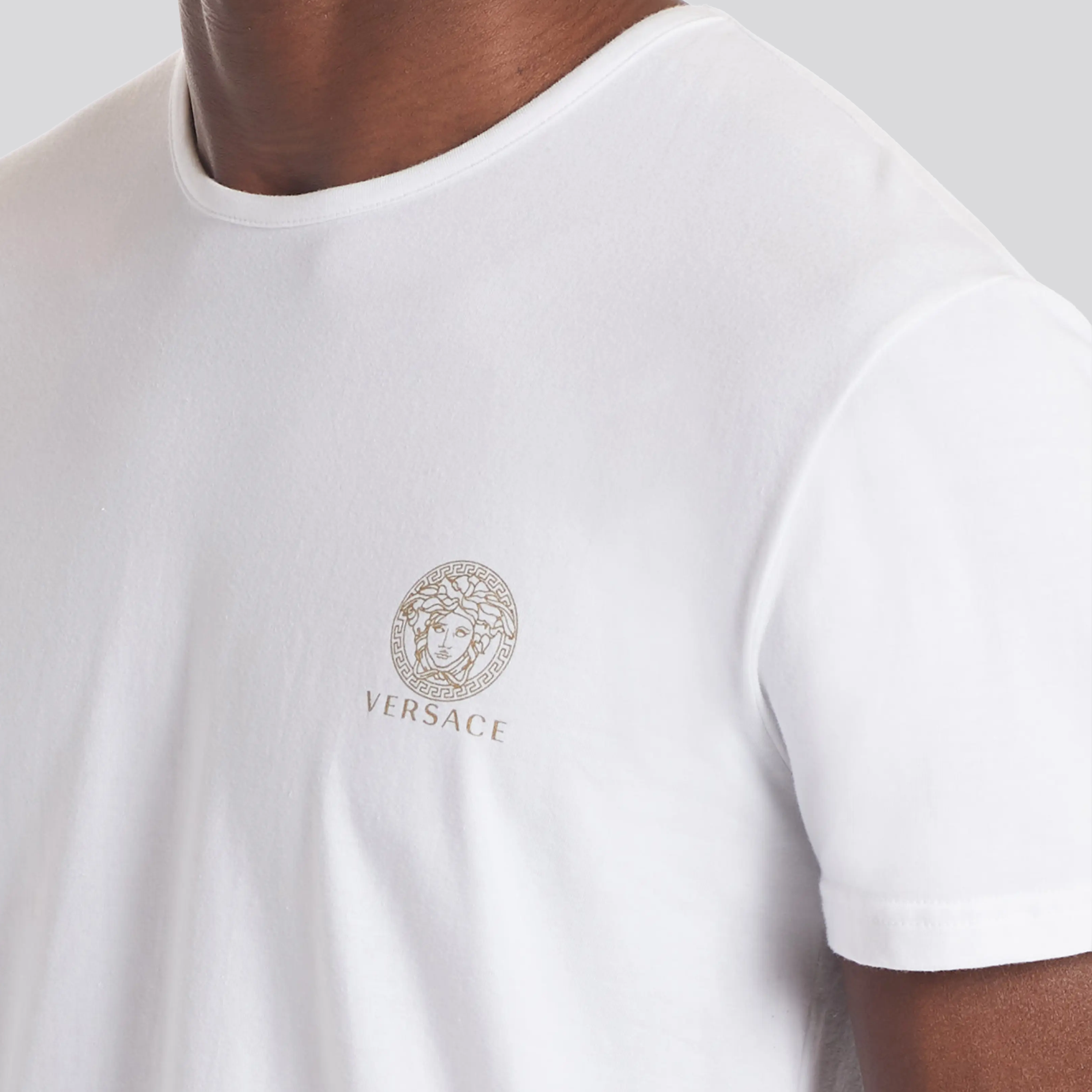 Camiseta Blanca Versace Basic Medusa Underwear