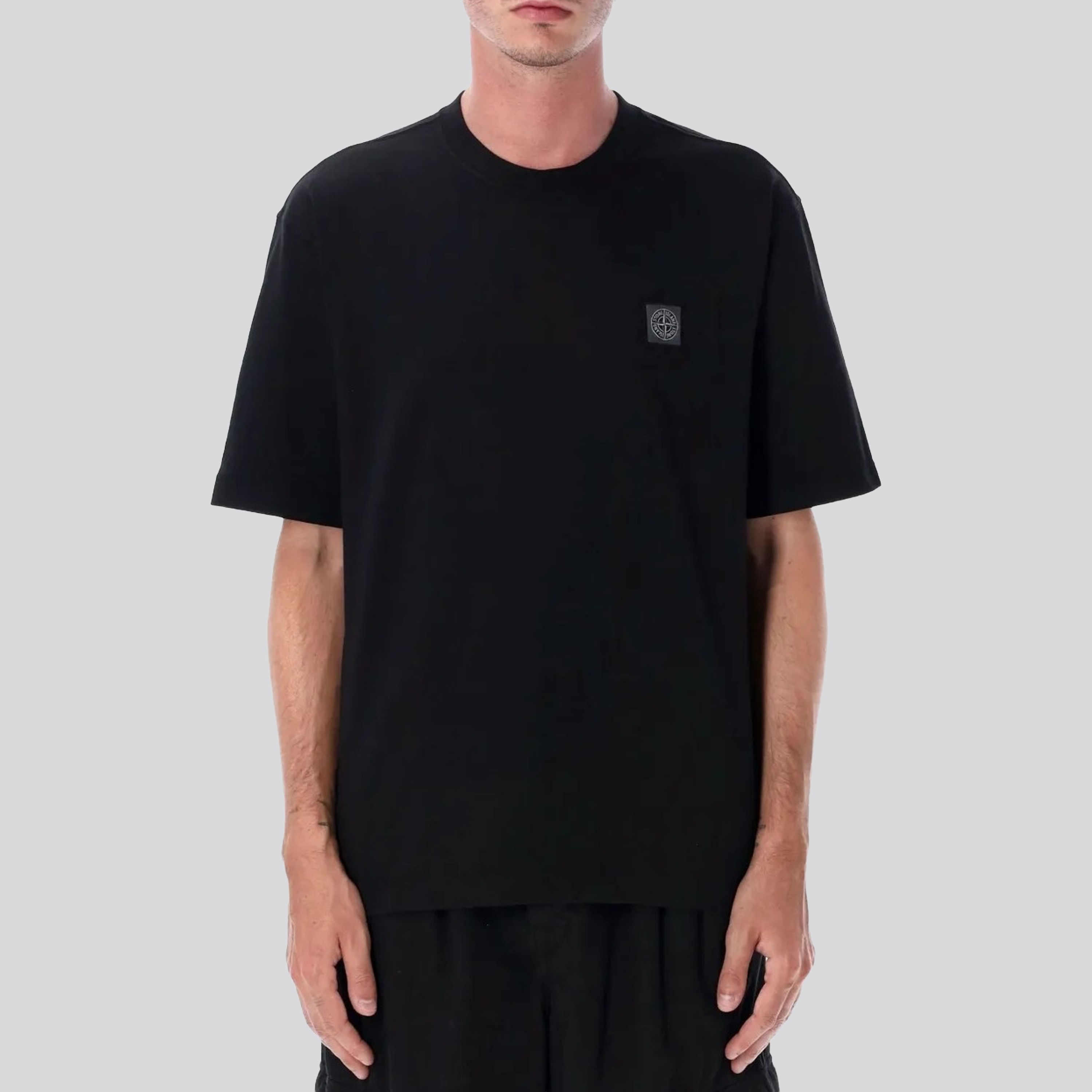 Camiseta Negra Stone Island Compass