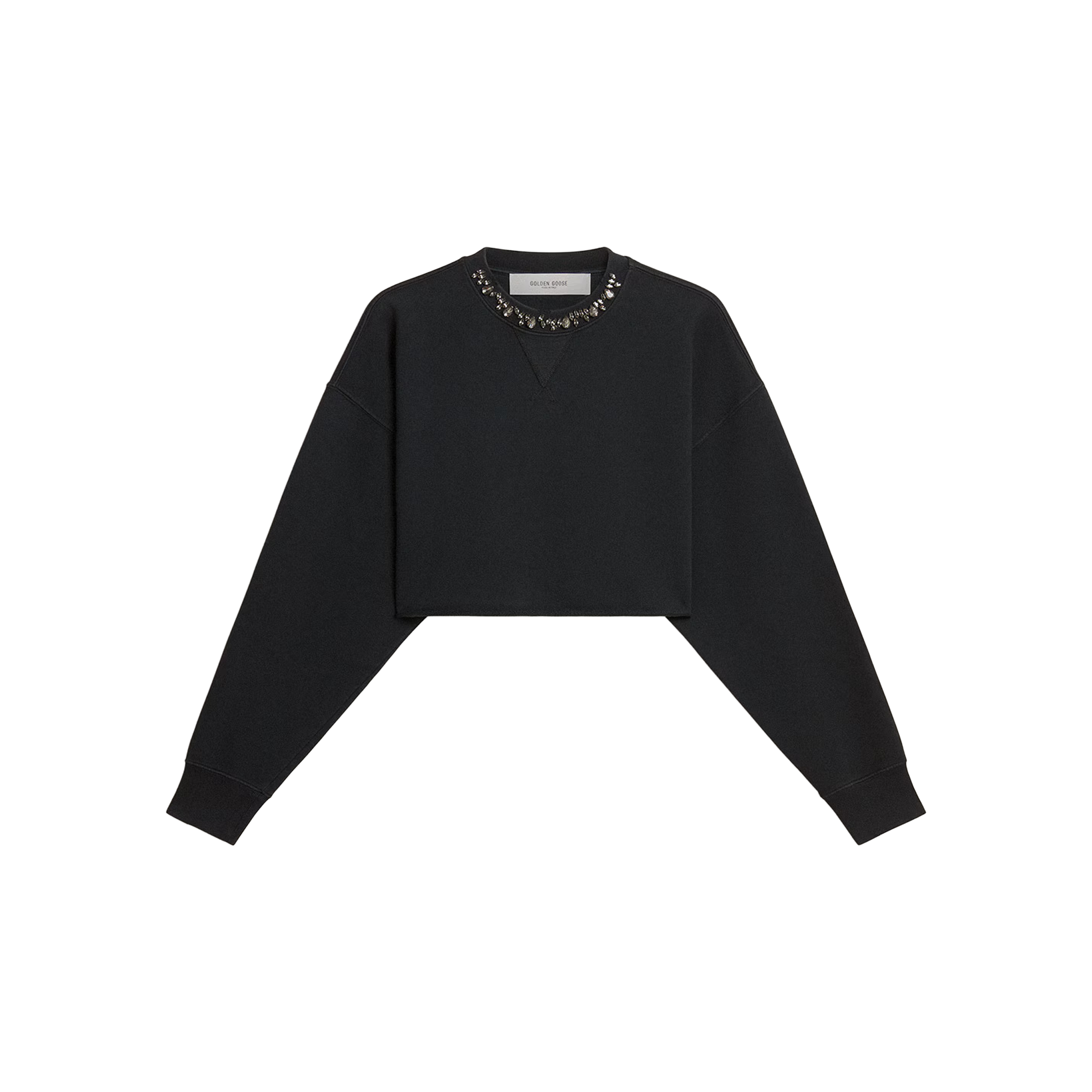 Buzo Negro Golden Goose Cropped