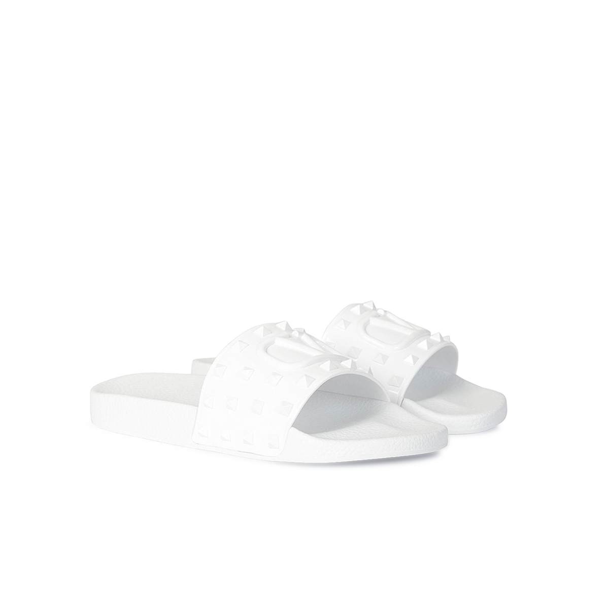 Sandalias Blancas Valentino Vlogo Rockstuds