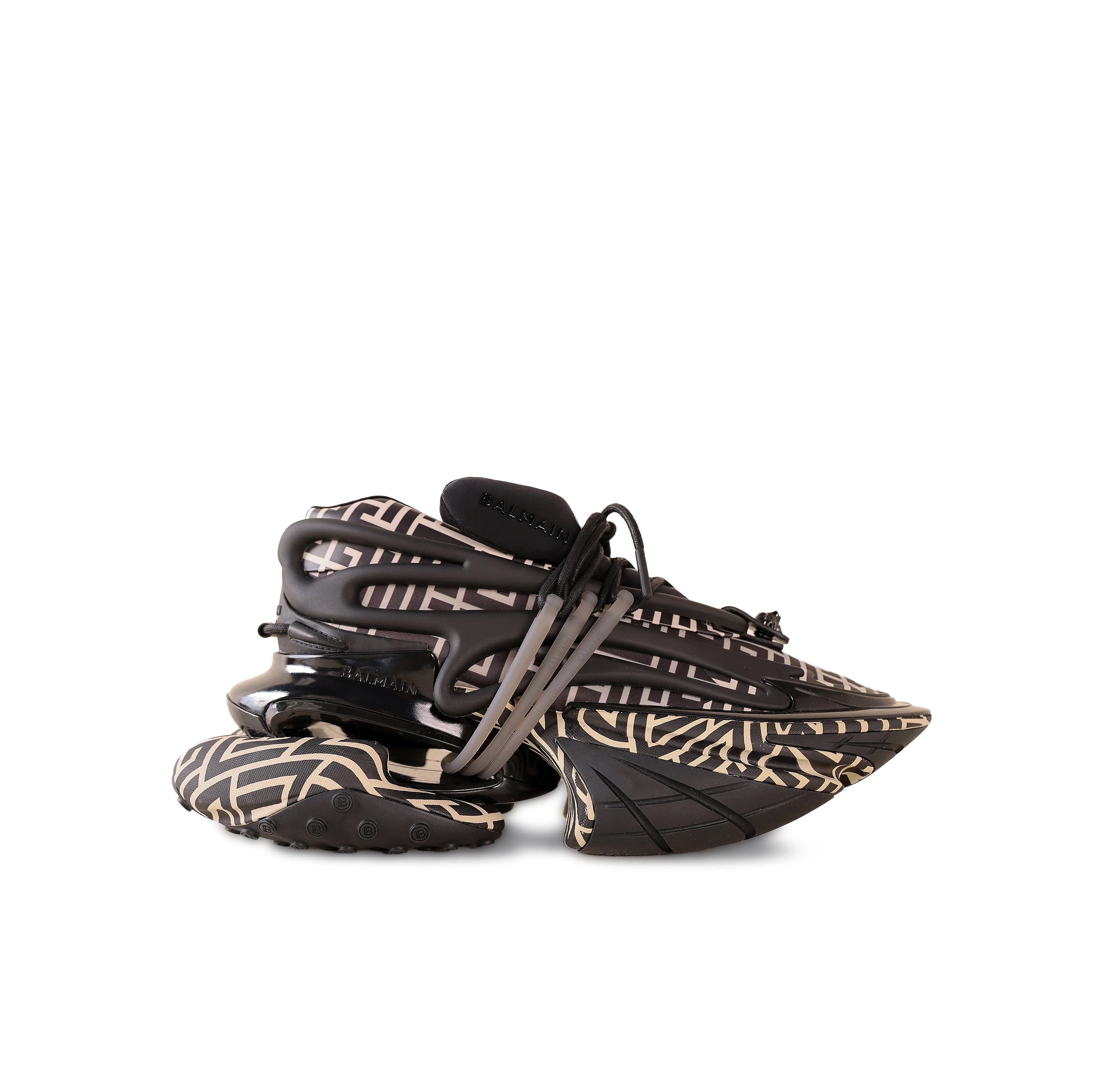 Sneakers Negro Balmain Unicorn Monogram