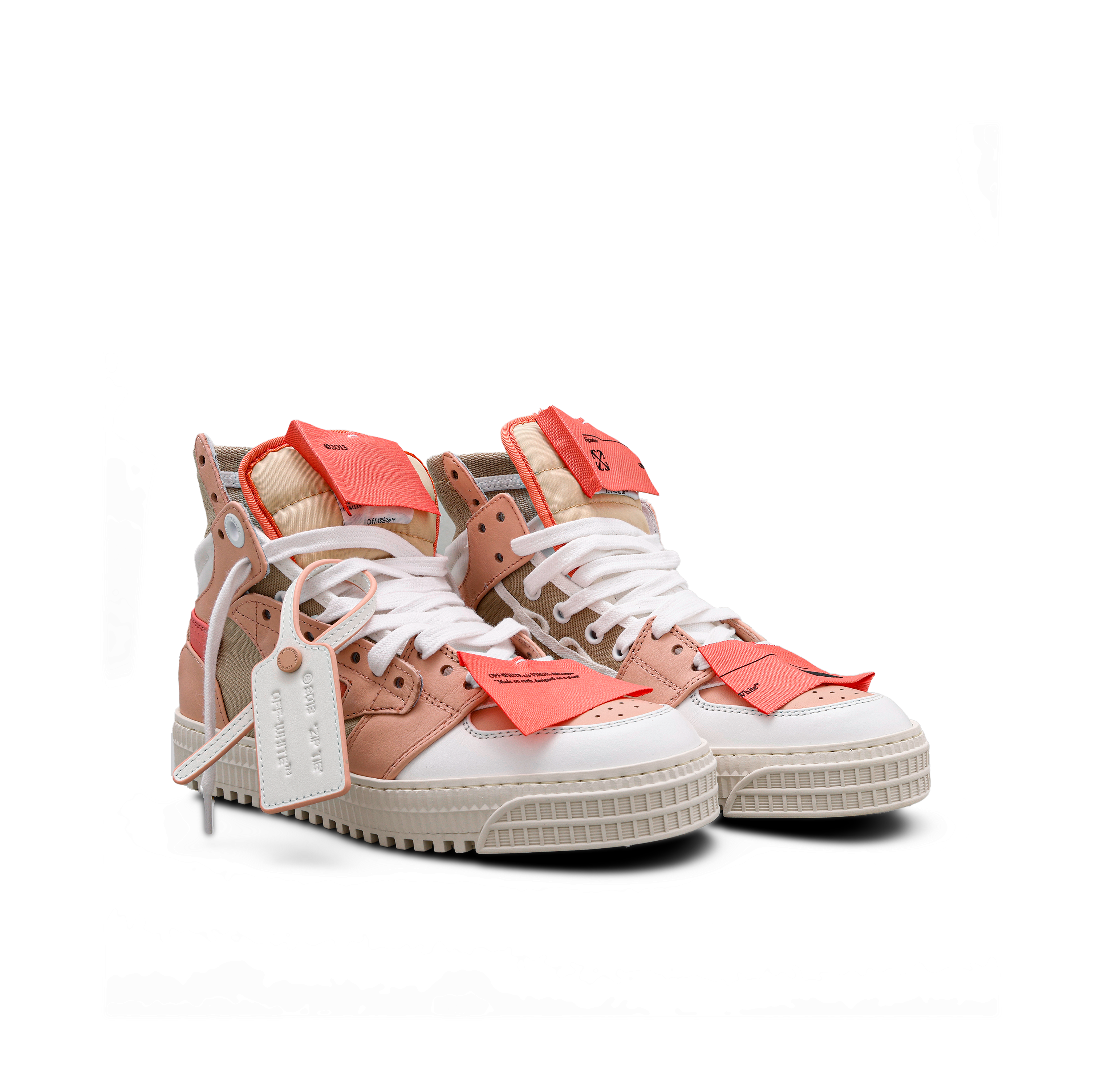 Sneakers Blancos Off-White High Top Rosa Off Court 3.0
