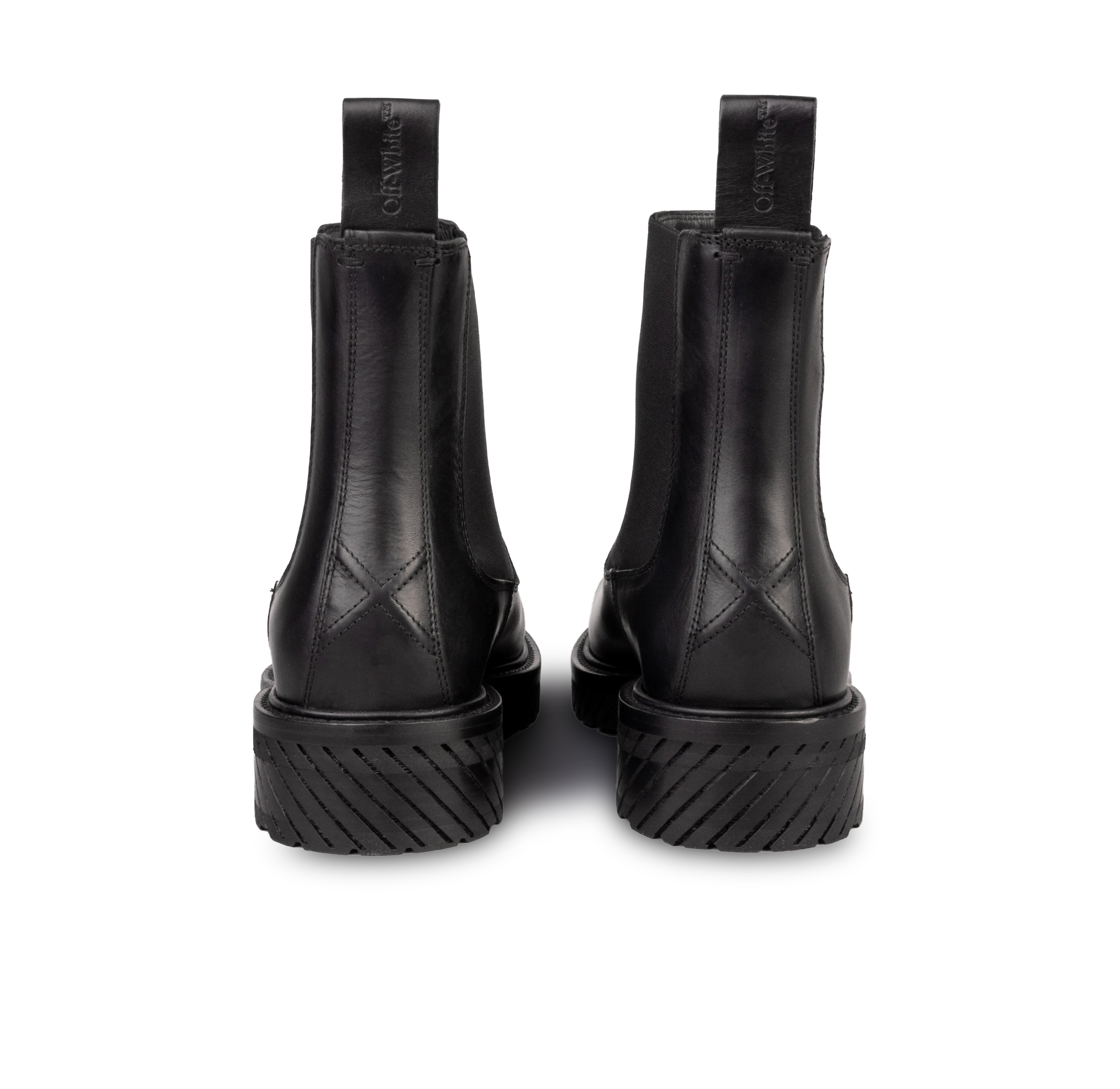 Botas Negras Off-White Combat Chelsea