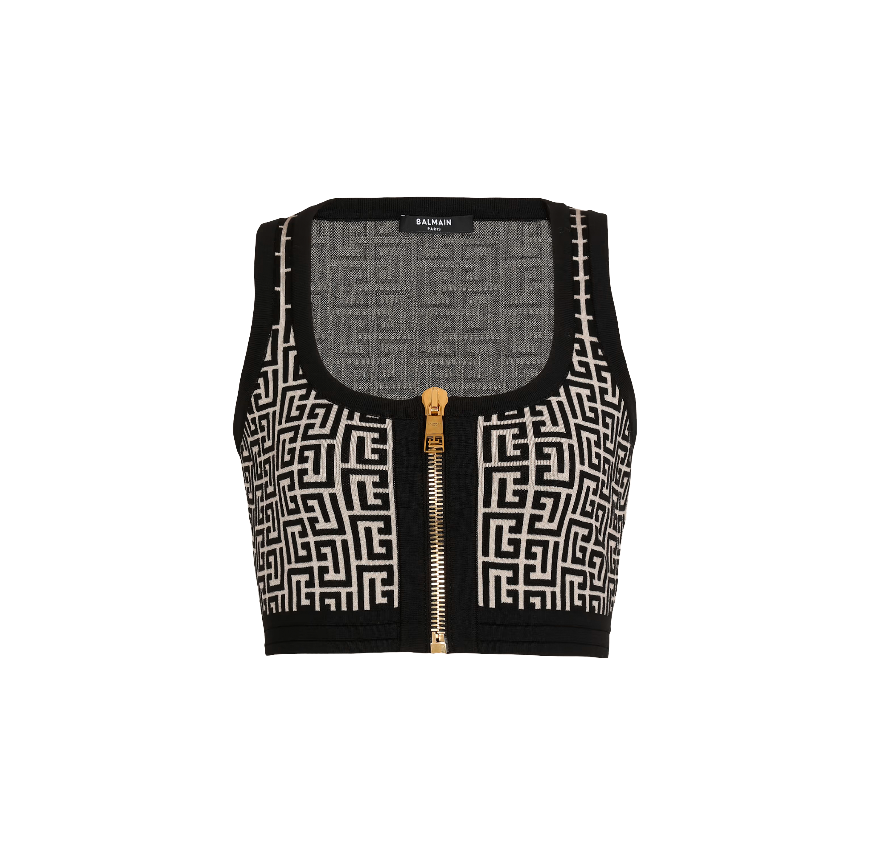 Top Negro Balmain Monogram