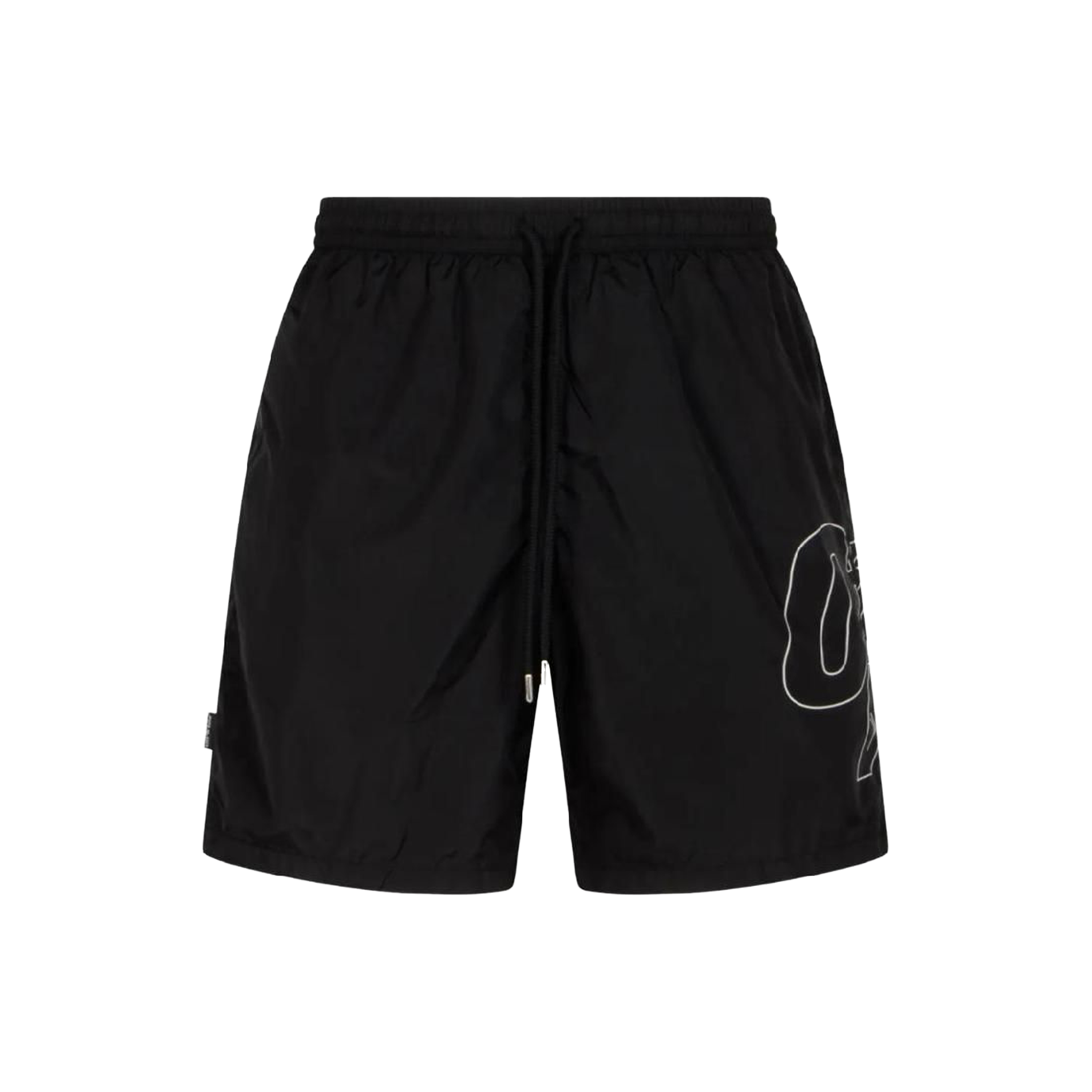 Pantaloneta Negra Off-White Outline Arrow